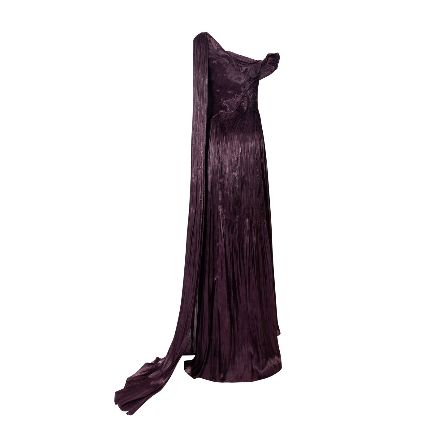 Isabelle One-Shoulder Ruched Sheath Dress Purple 6