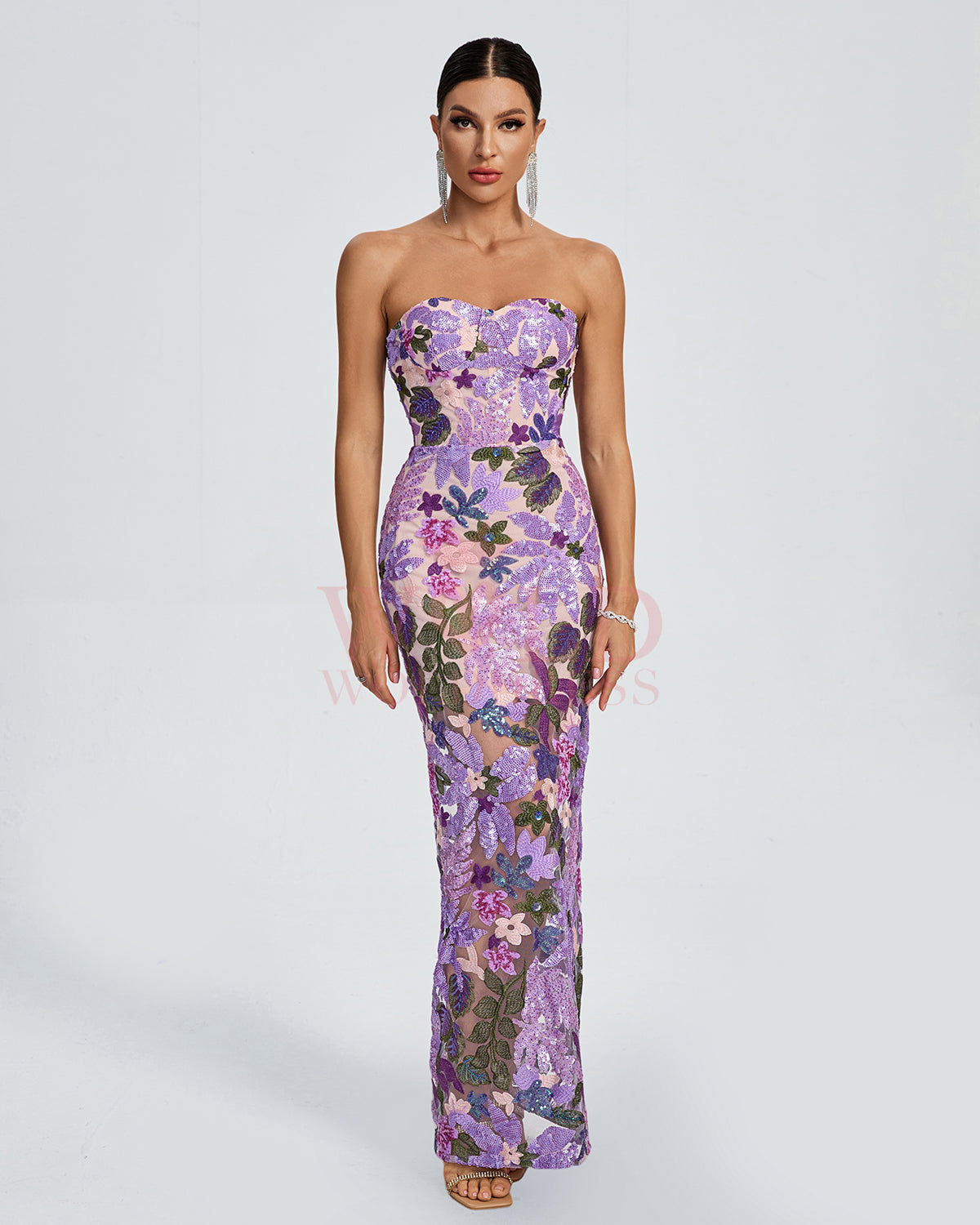 Dahlia Sequin Embellished Mini Dress Floral 6