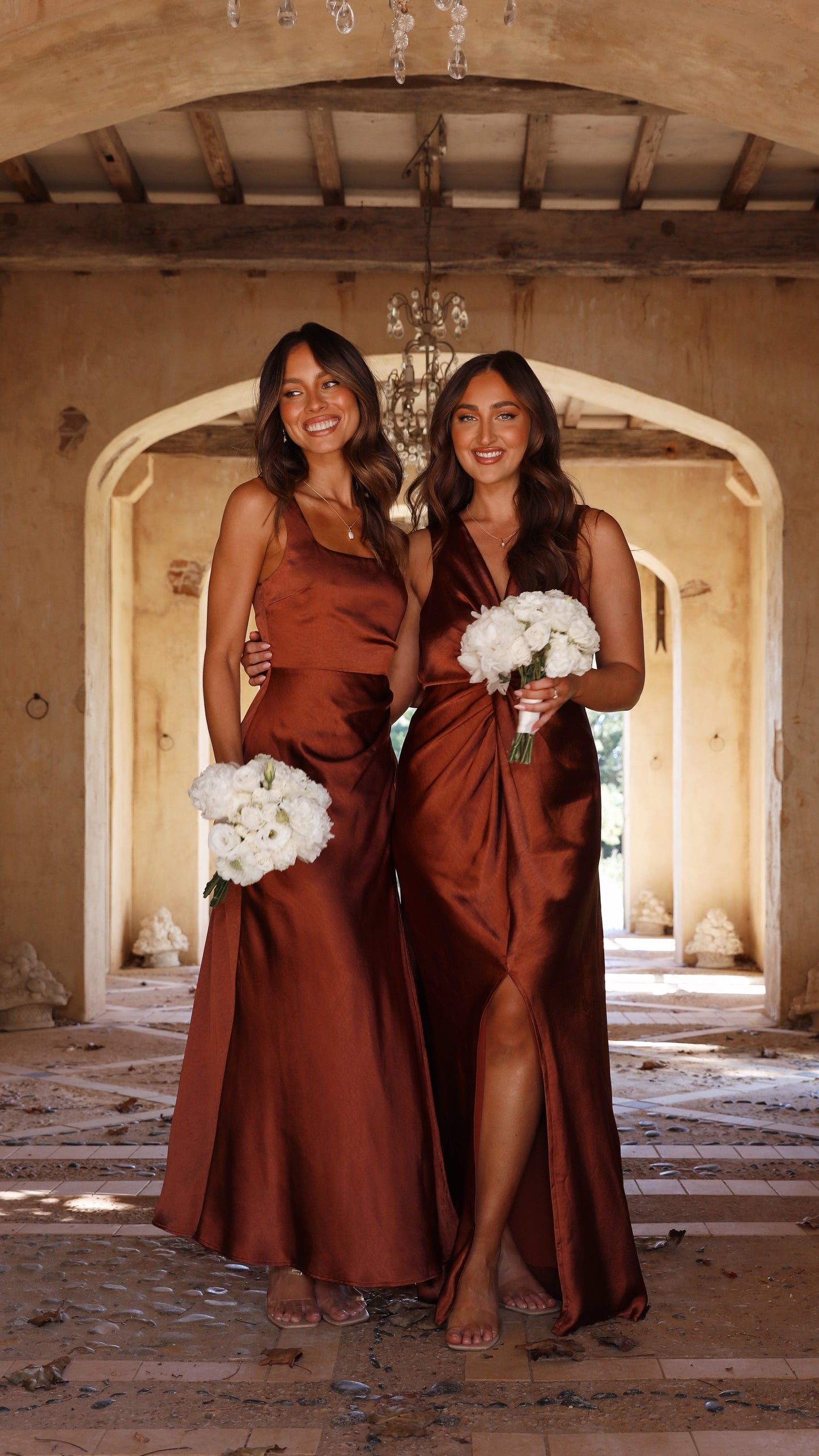 Lucia Rust Linen Maxi Dress Rust 6