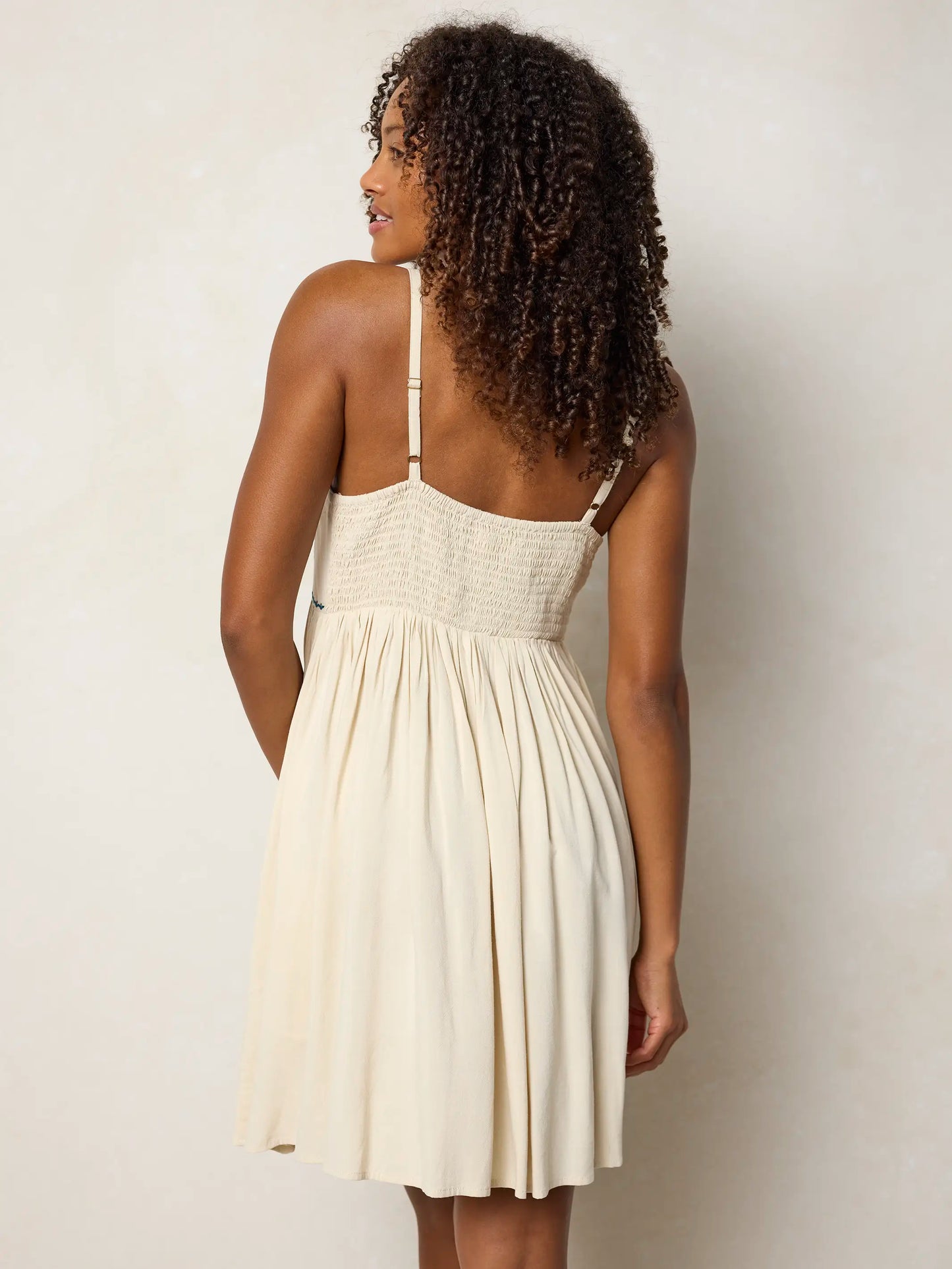 Bailey Embroidered Mini Dress Oatmeal 6