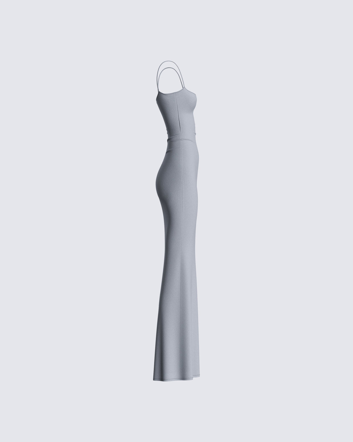 Margot Satin Bodycon Maxi Dress Grey 2