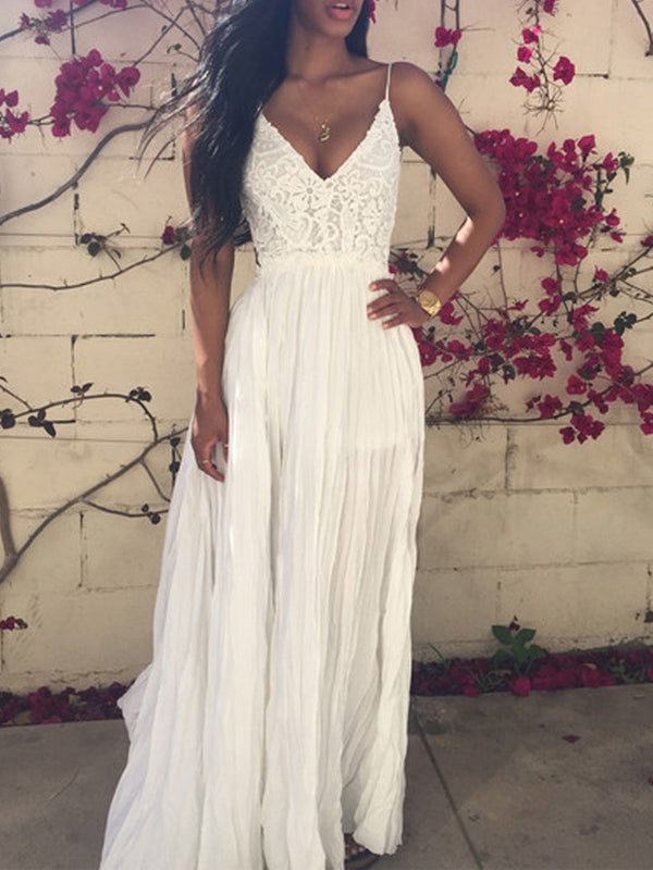 Vivienne Lace Layered V-Neck Prom Dress Custom color 1