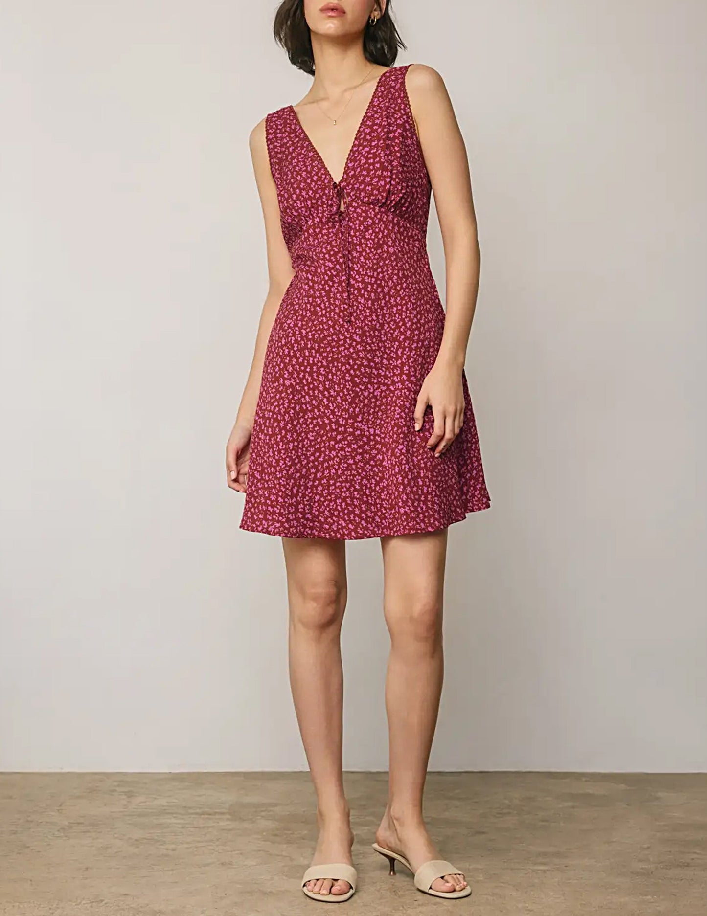 Lottie Plunging Wildflower Mini Dress 4