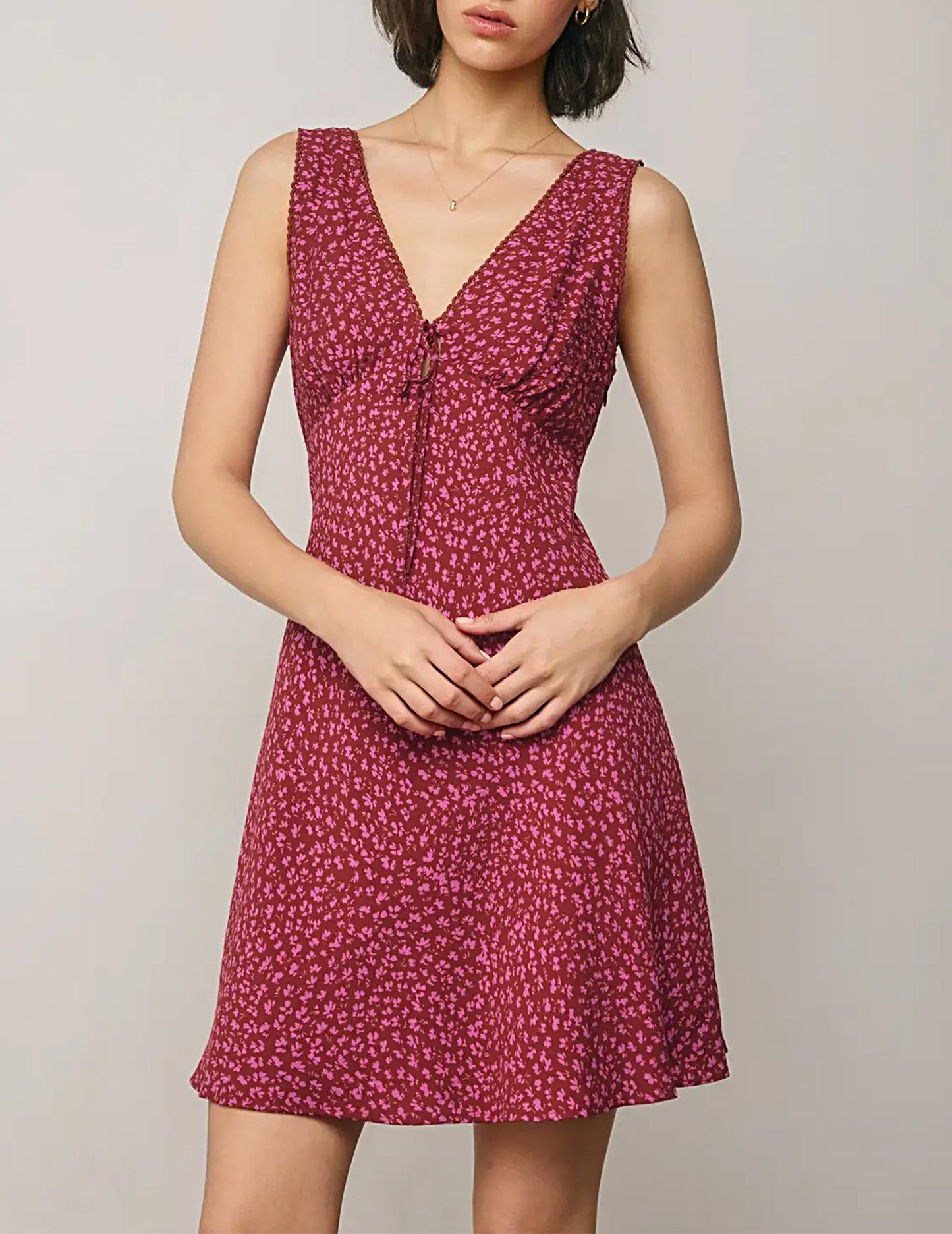 Lottie Plunging Wildflower Mini Dress 5