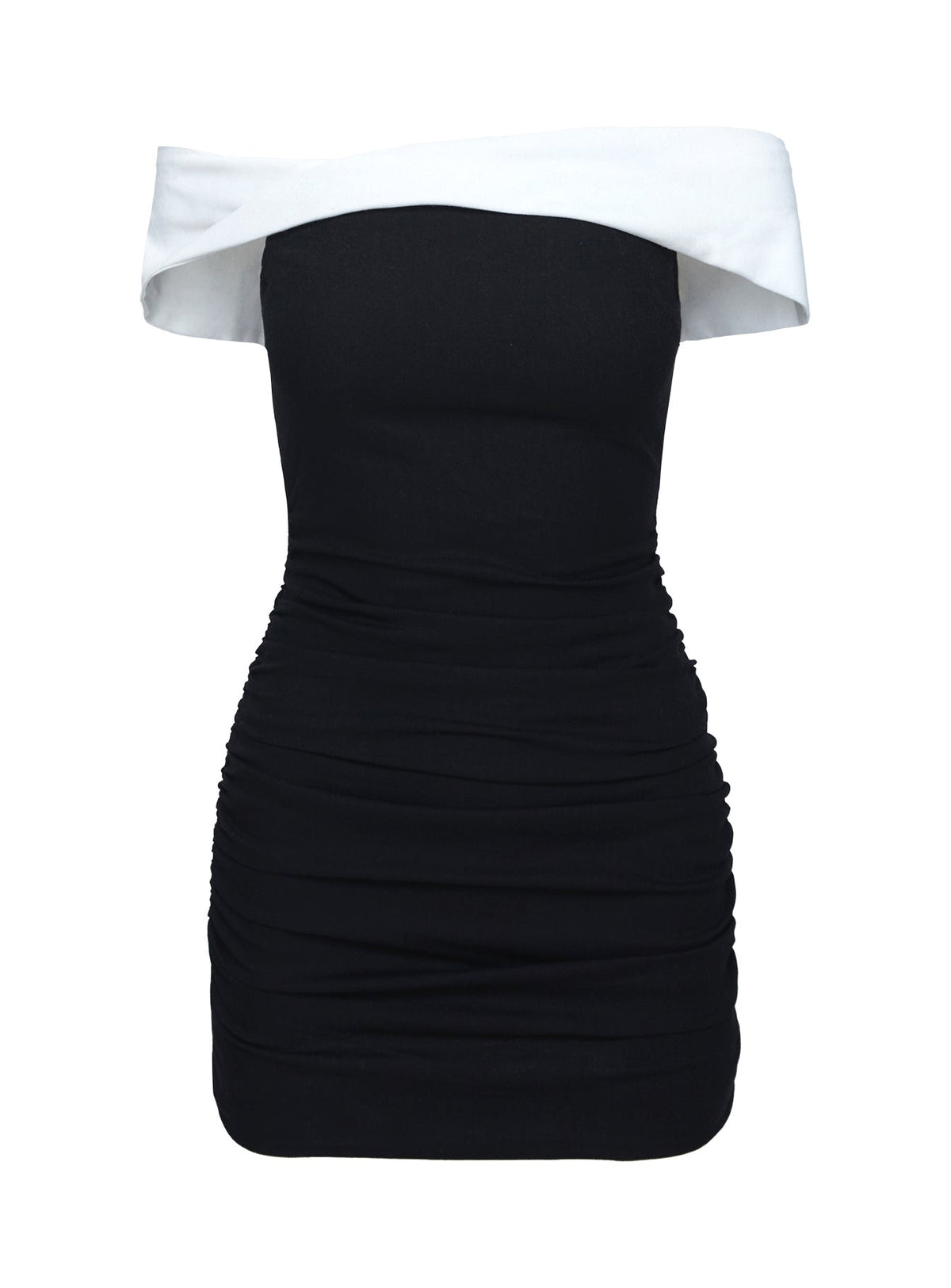 Marcia Contrast Mini Dress BLACK & WHITE 5