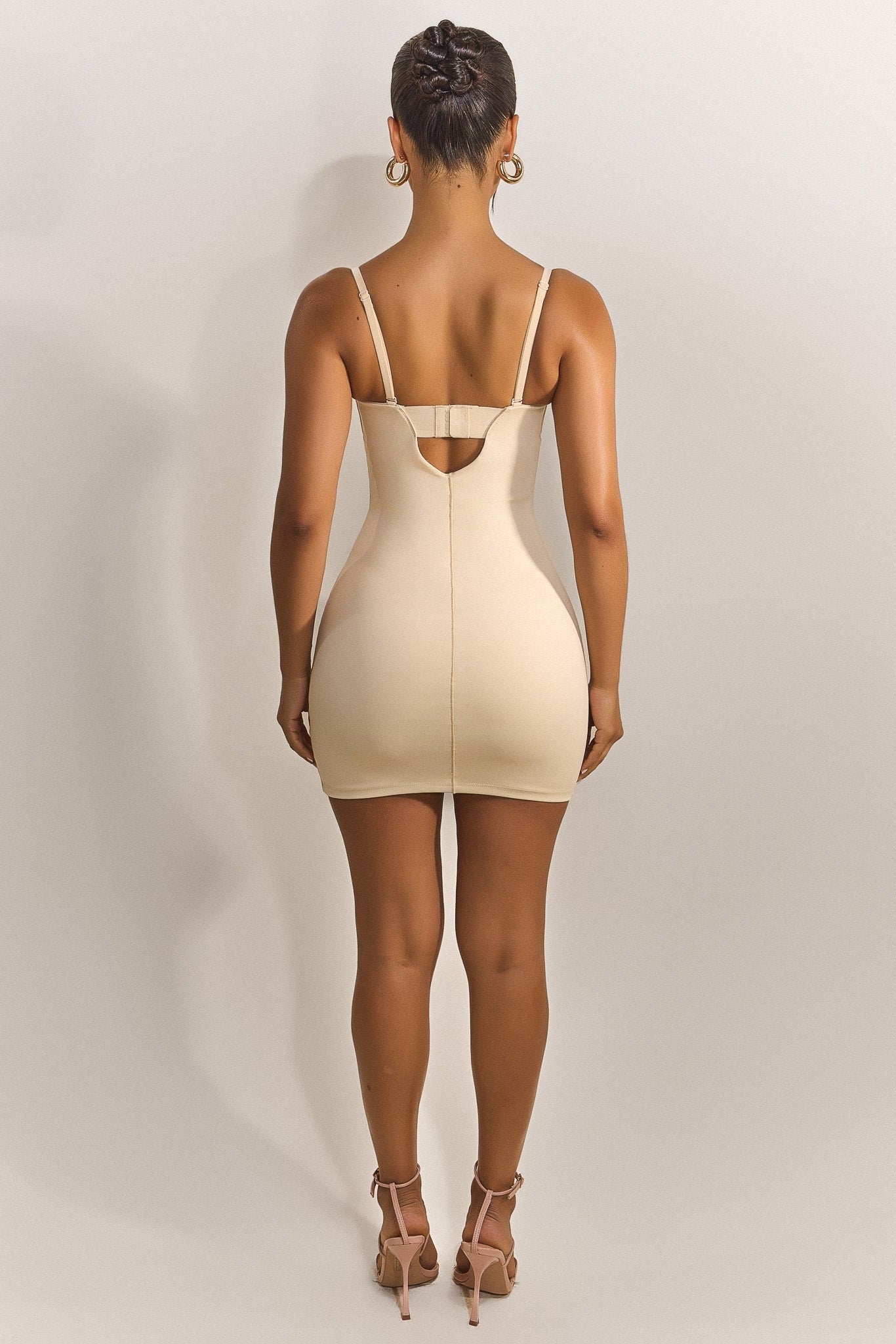 Evangeline Sculpted Mini Dress in Blush Stone 6