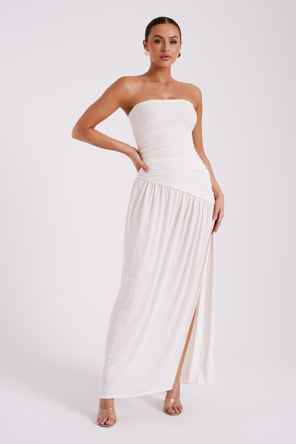 Bex Burgundy Slinky Maxi Dress