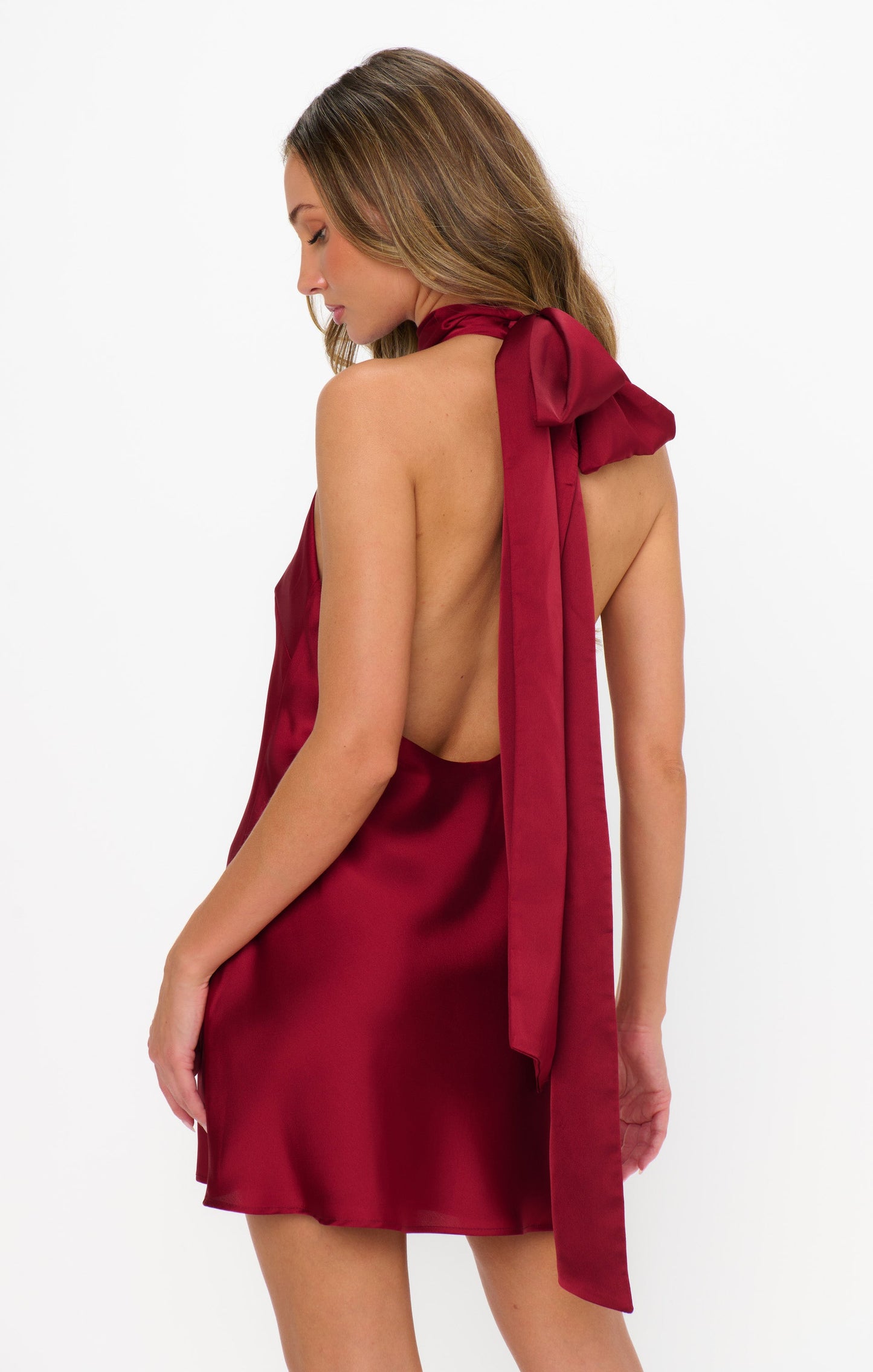Lisa Luxe Satin Mini Dress 5