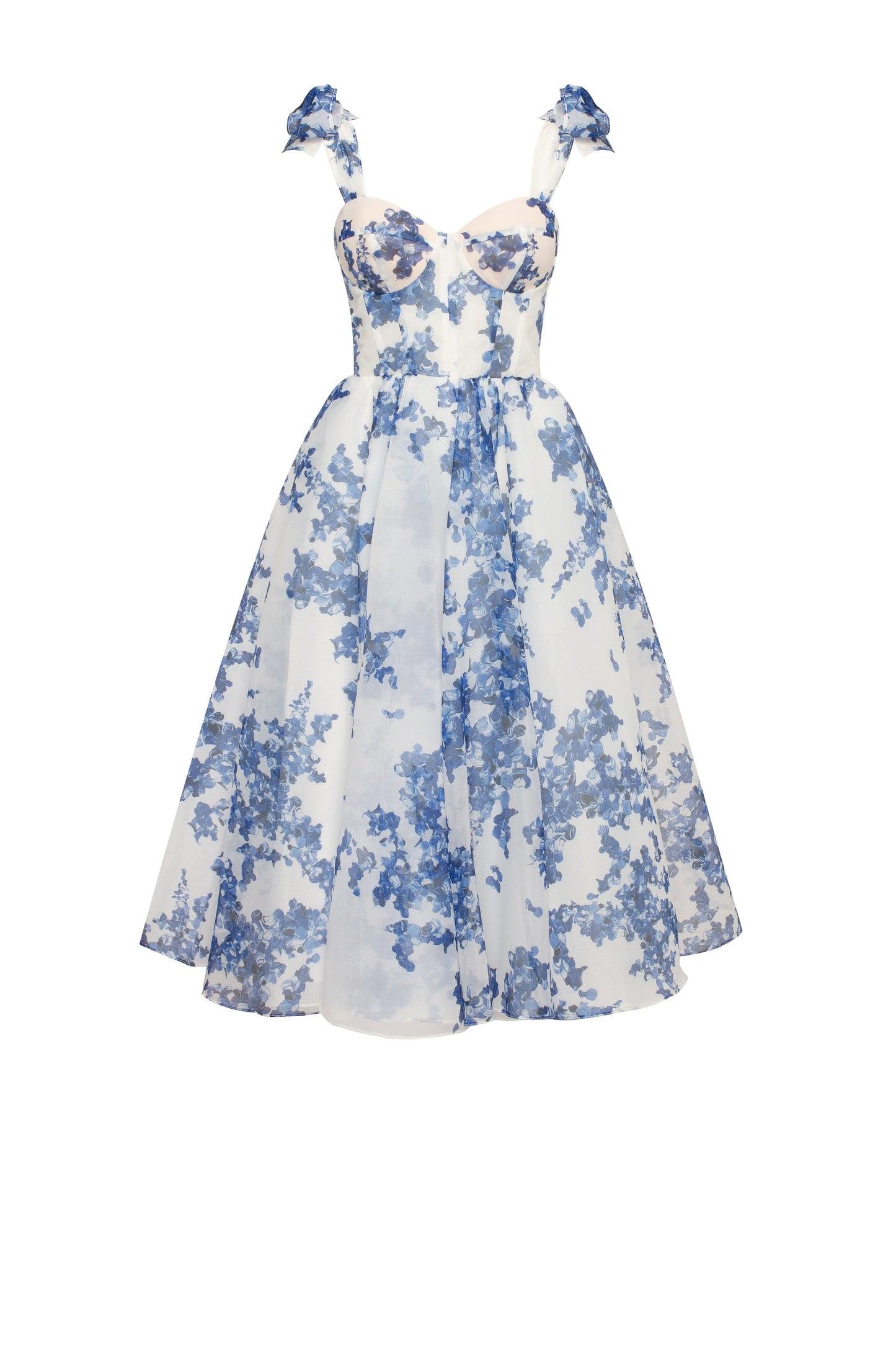 Rosalie Floral Midi Dress patterned organza midi dress, Garden of Eden 2