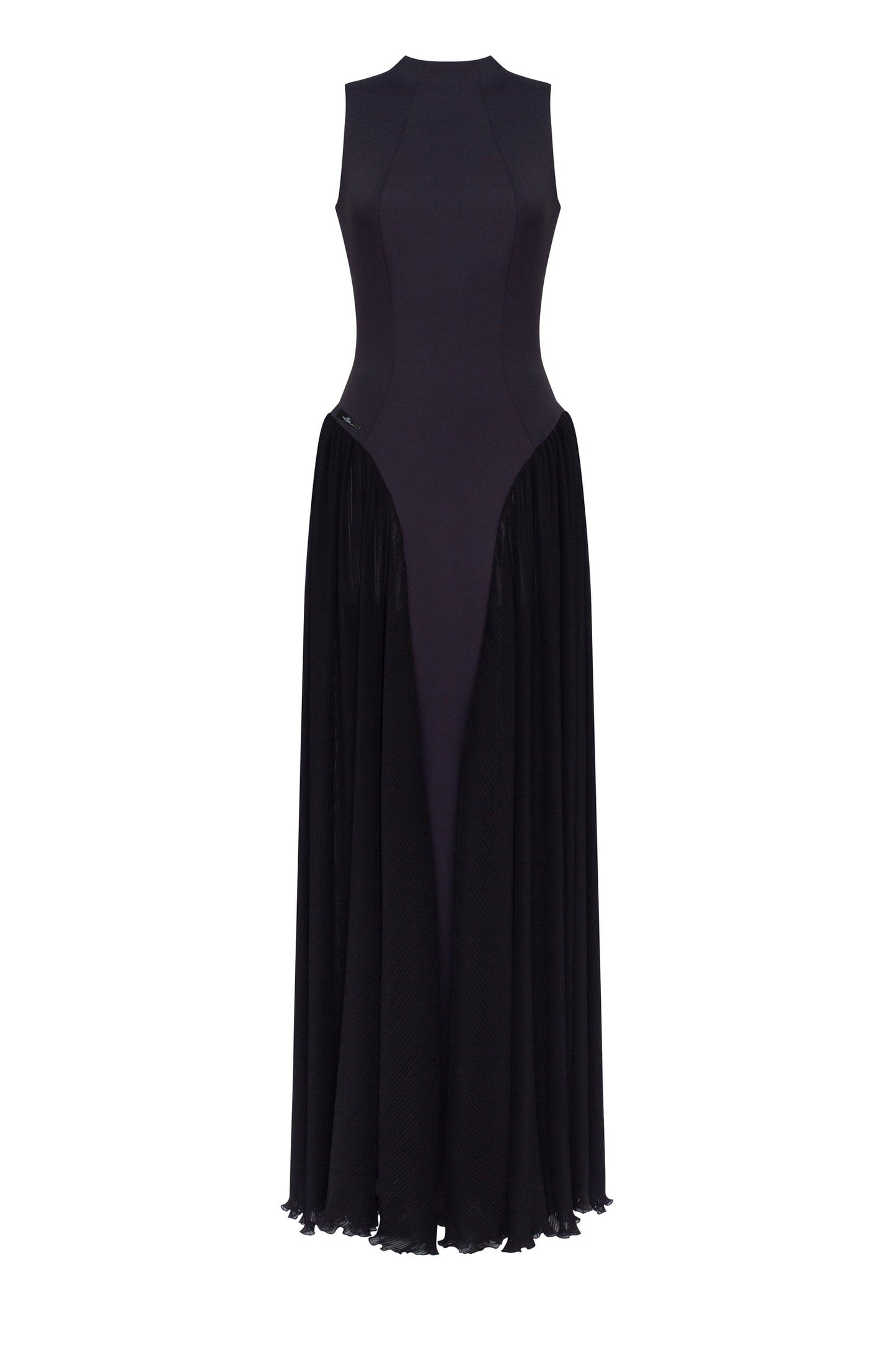 Margot Mock Neck Maxi Dress Black 2