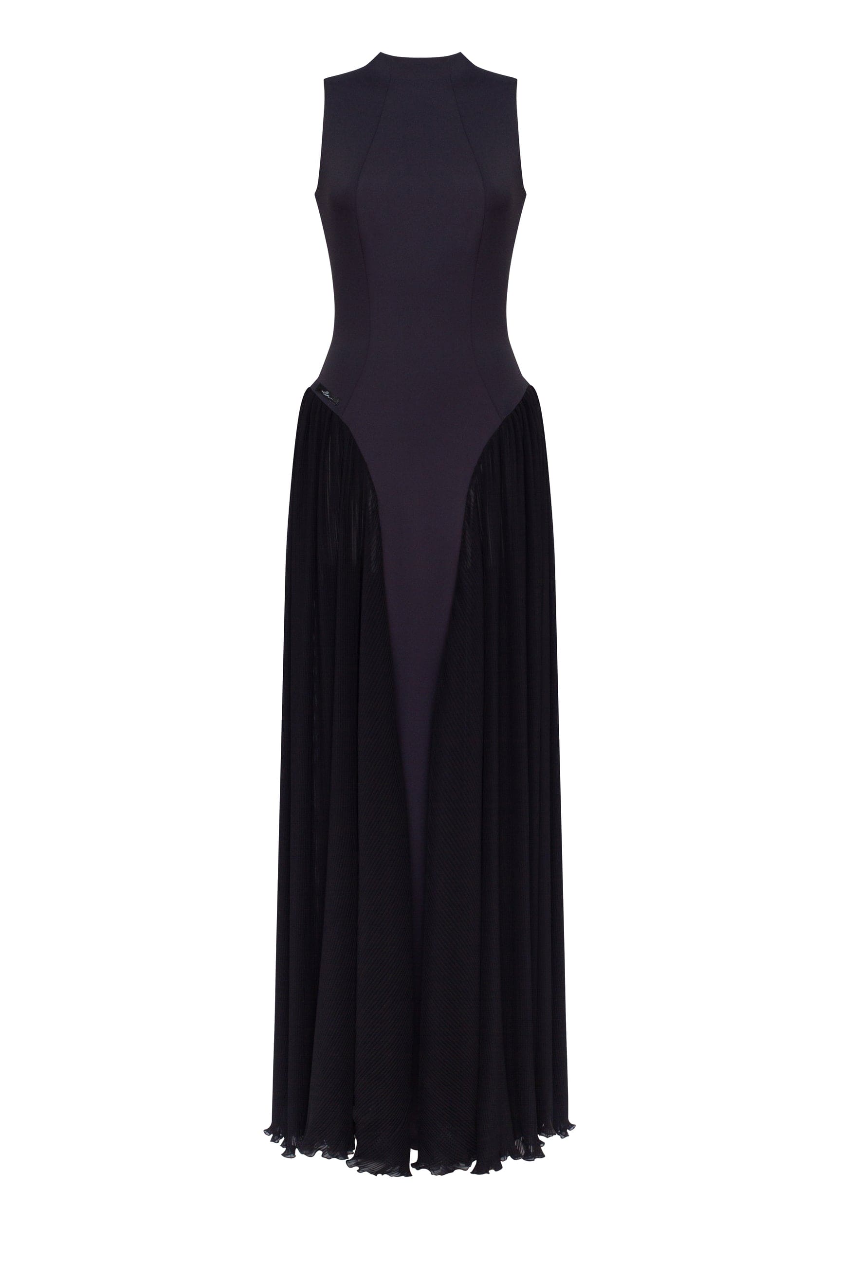 Margot Mock Neck Maxi Dress Black 2