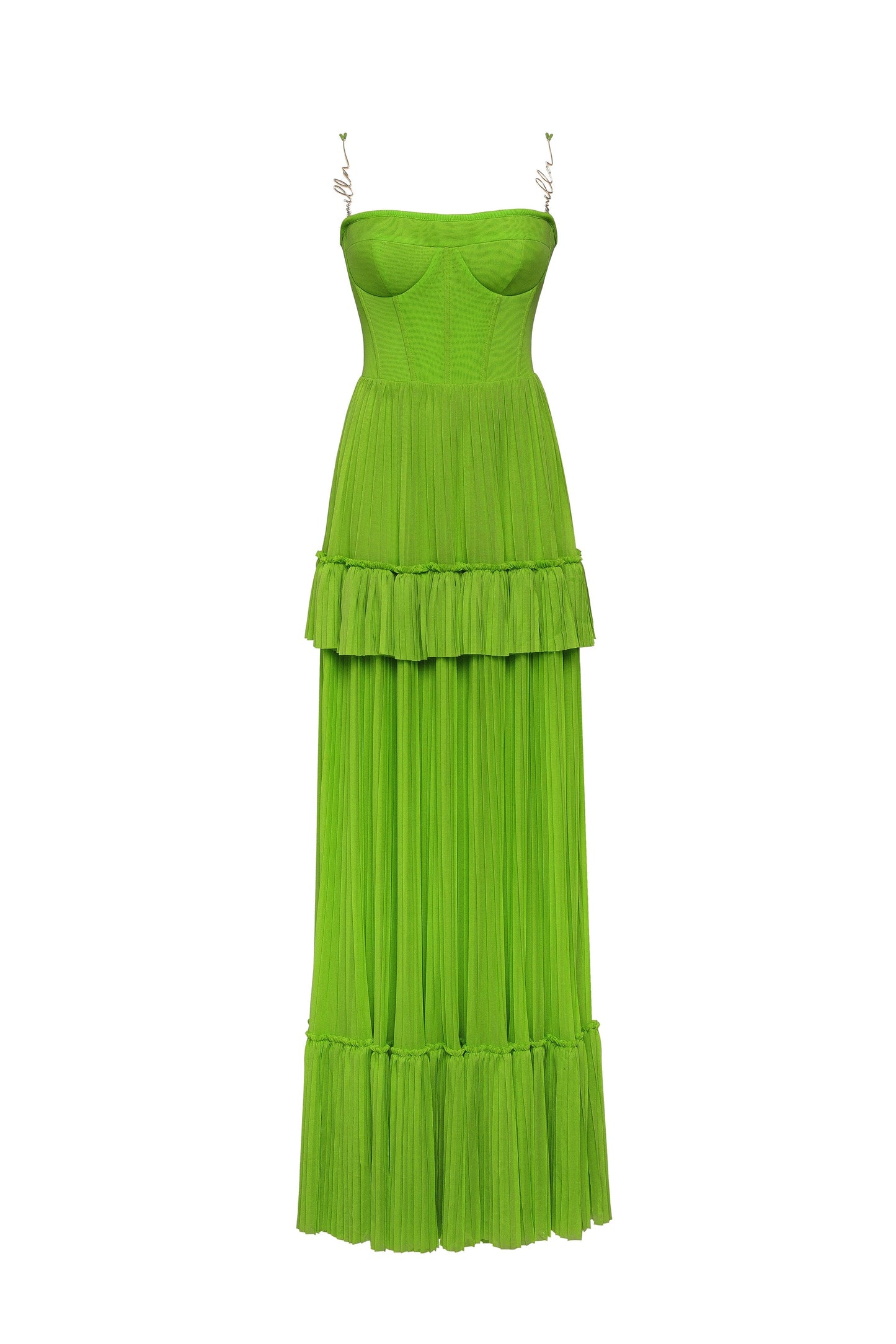 Milla Tulle Maxi Dress Green 2