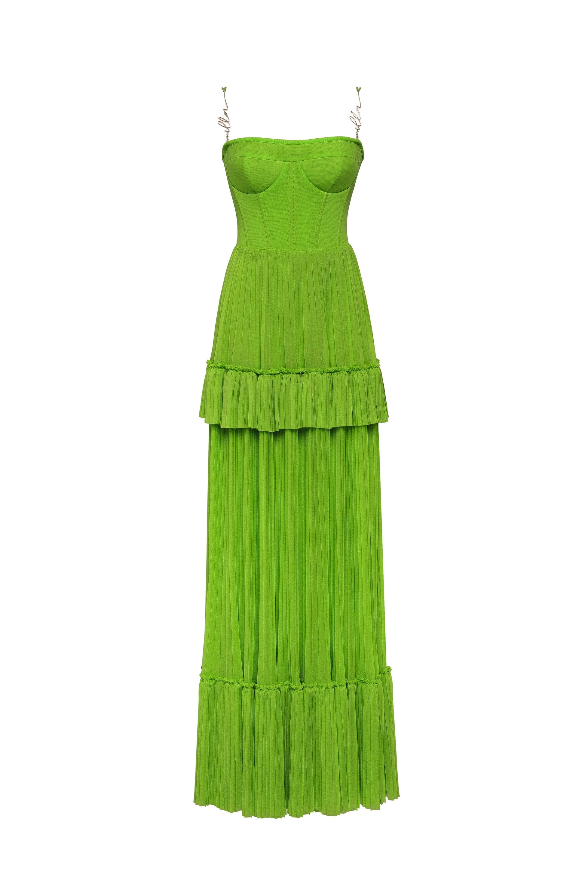 Milla Tulle Maxi Dress Green 2