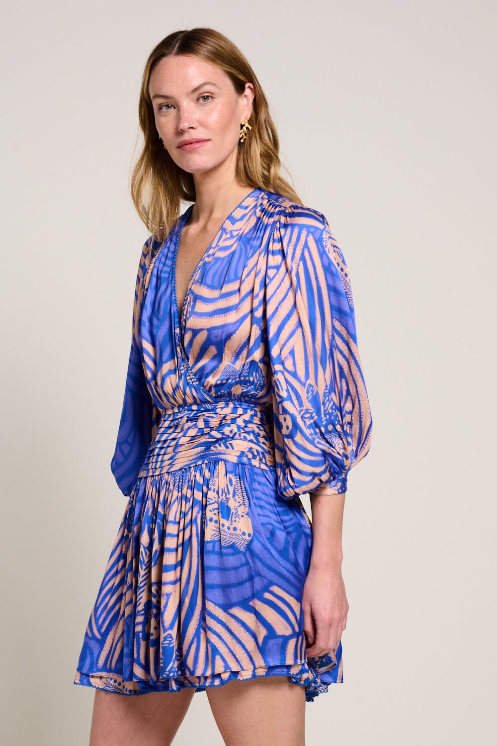 Colleen Jacquard Mini Dress Blue Japonism 5