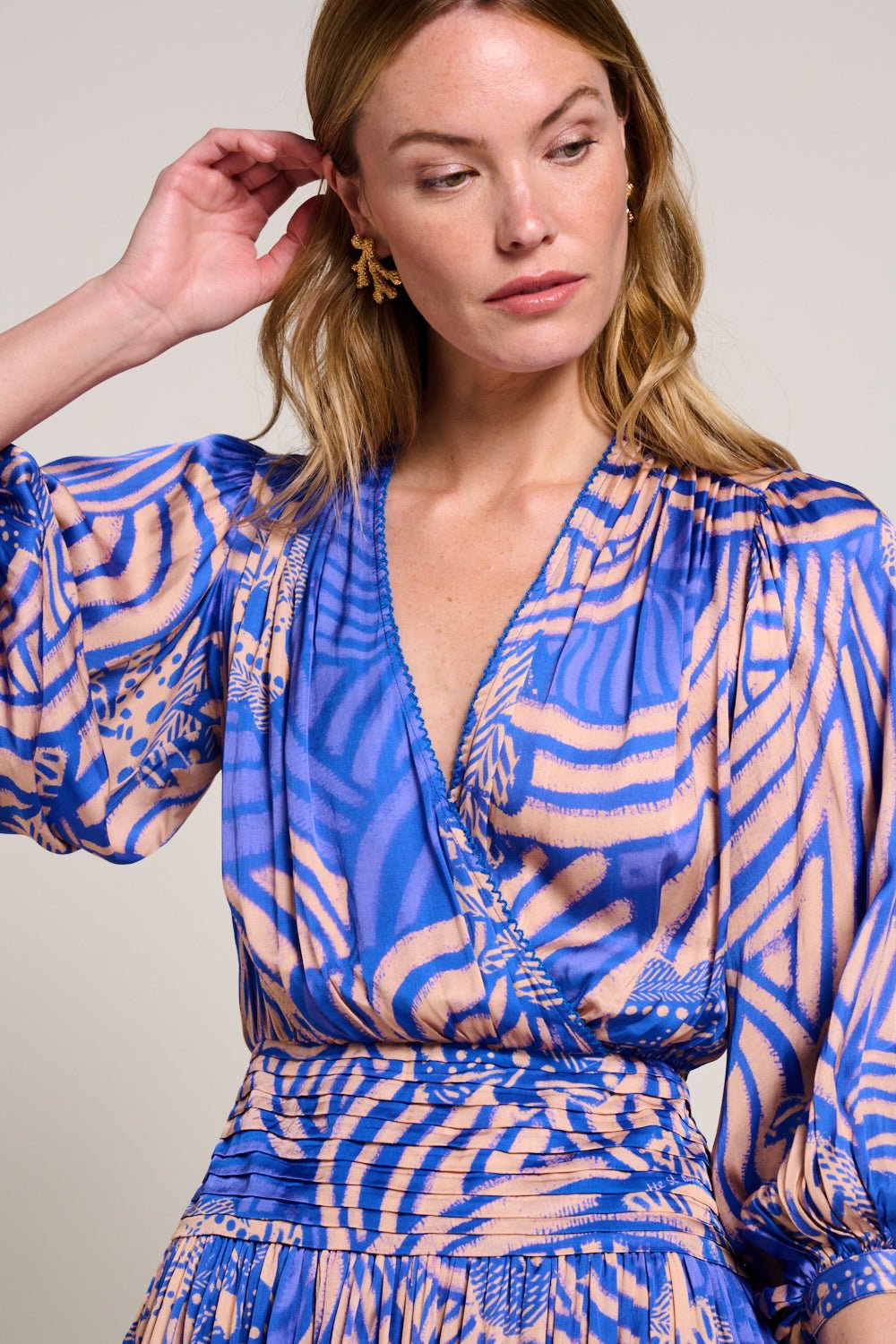 Colleen Jacquard Mini Dress Blue Japonism 8
