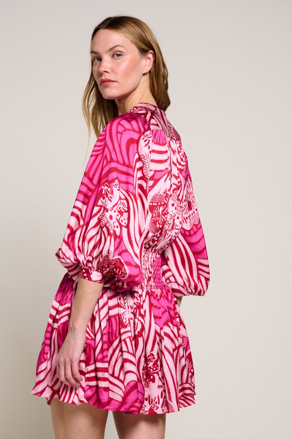 Colleen Jacquard Mini Dress Pink Japonism 3