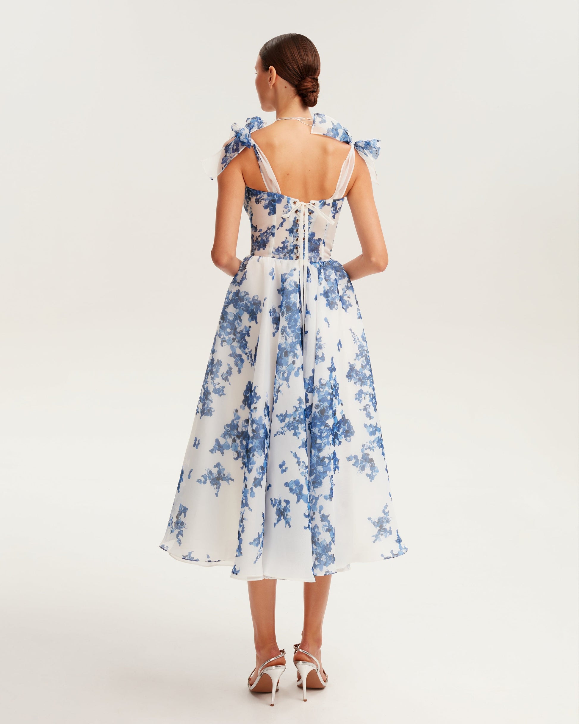 Rosalie Floral Midi Dress patterned organza midi dress, Garden of Eden 3