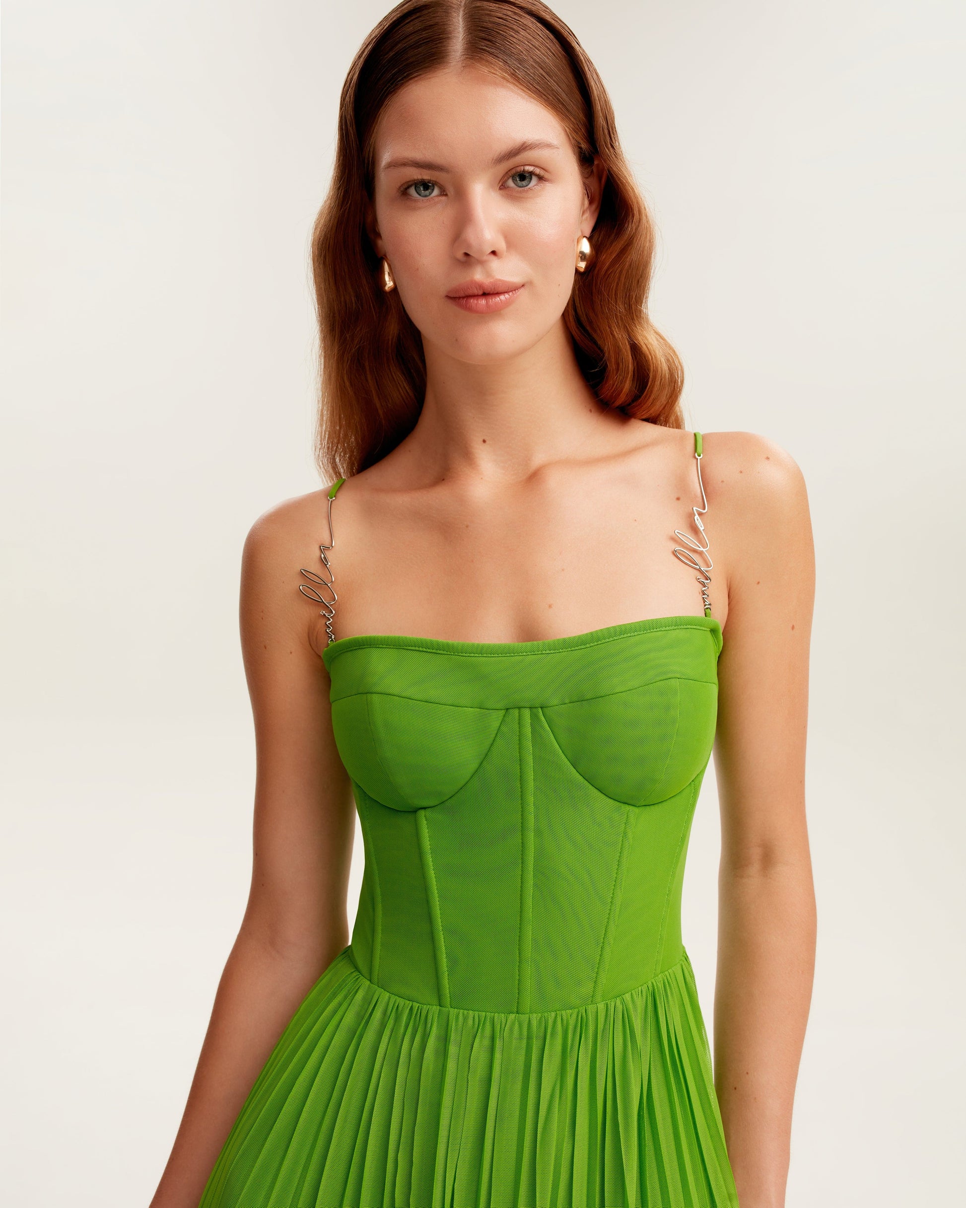 Milla Tulle Maxi Dress Green 5
