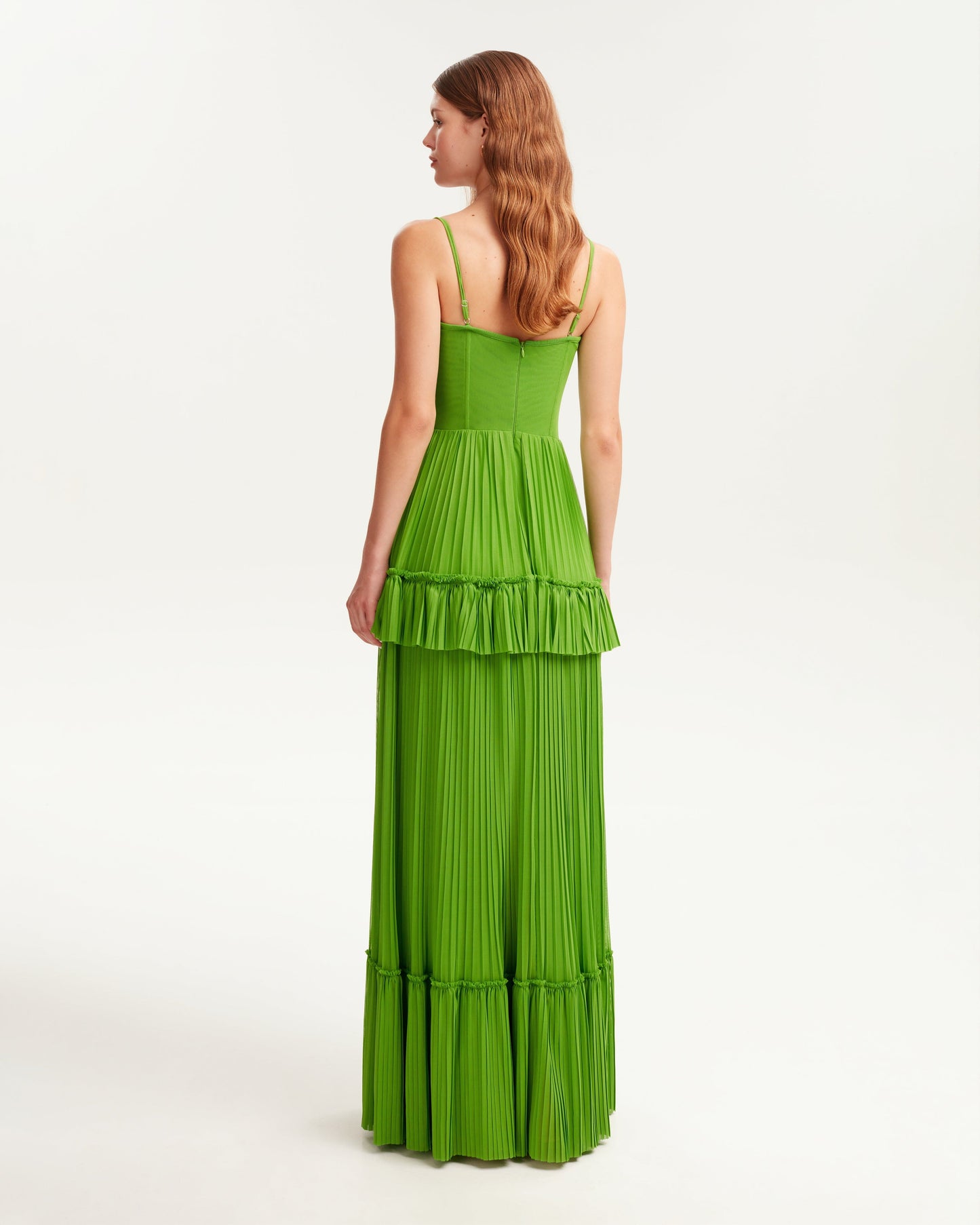 Milla Tulle Maxi Dress Green 3