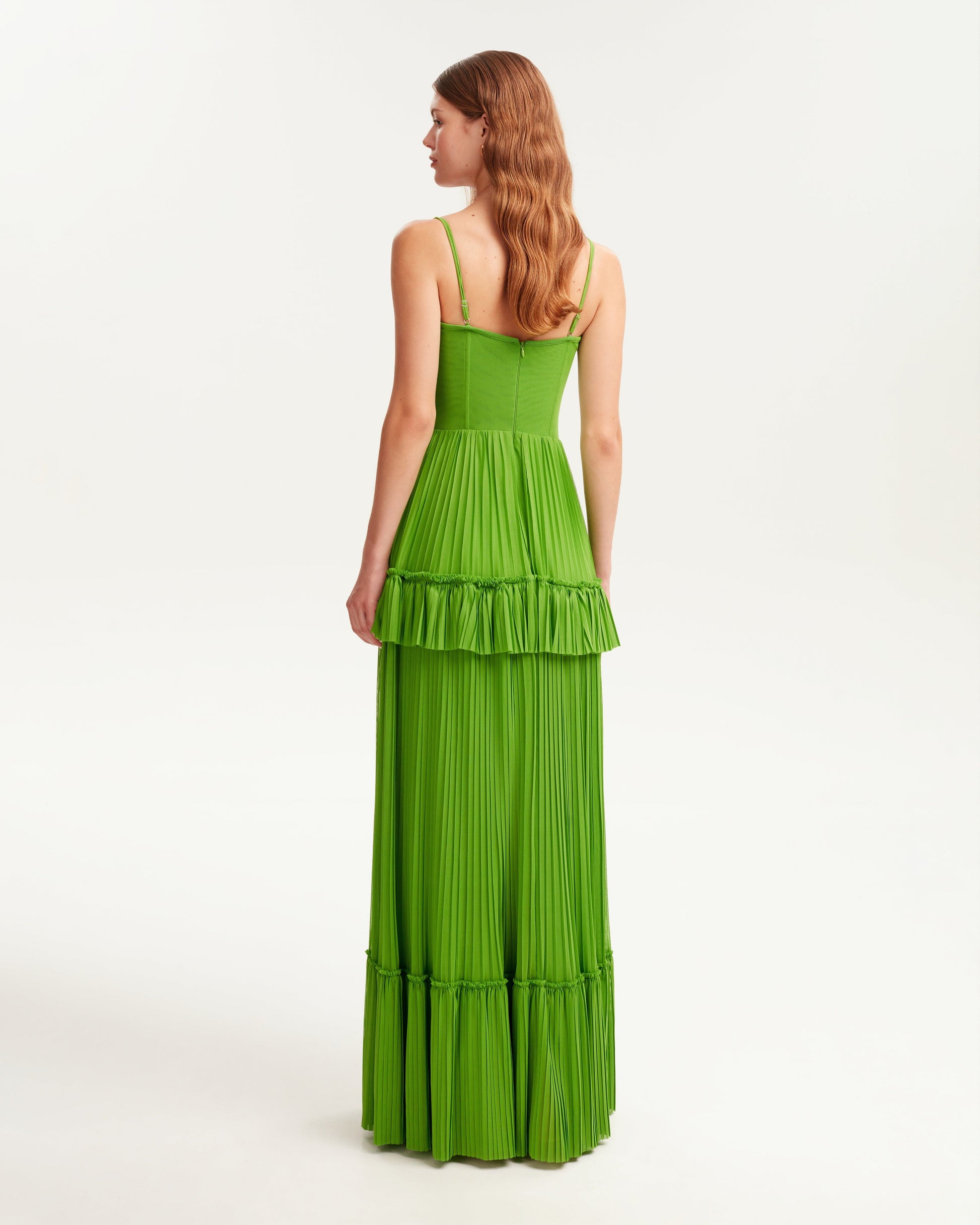 Milla Tulle Maxi Dress Green 3