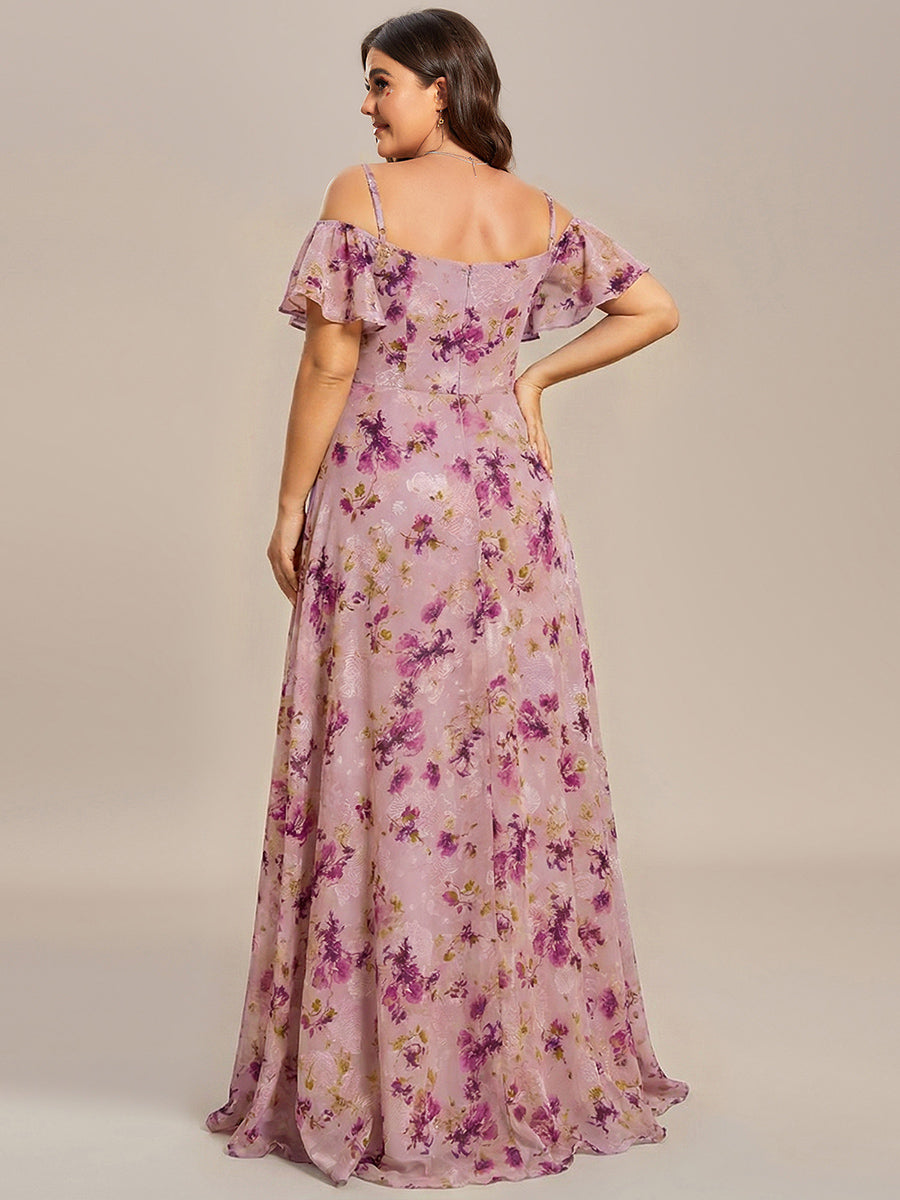 Reya Cold Shoulder Bridesmaid Dress Burgundy 2
