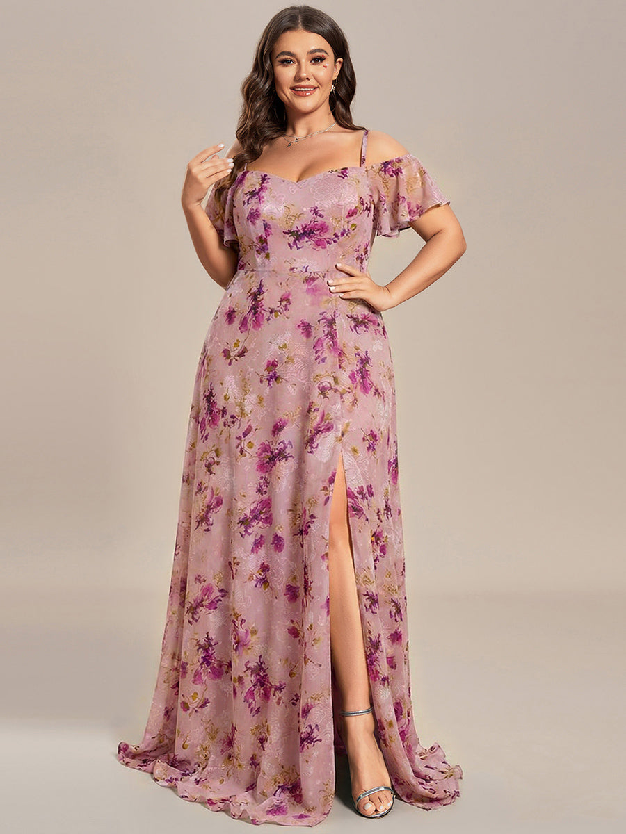 Champagne Reya Cold Shoulder Bridesmaid Dress