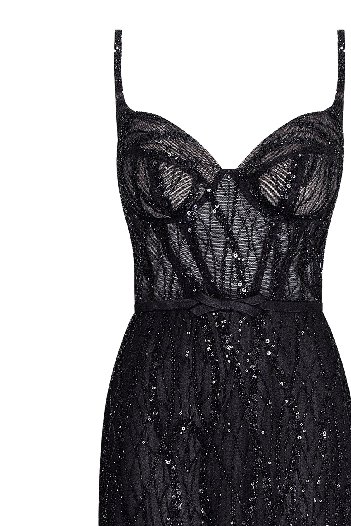 Milla Satin Maxi Dress Black 6