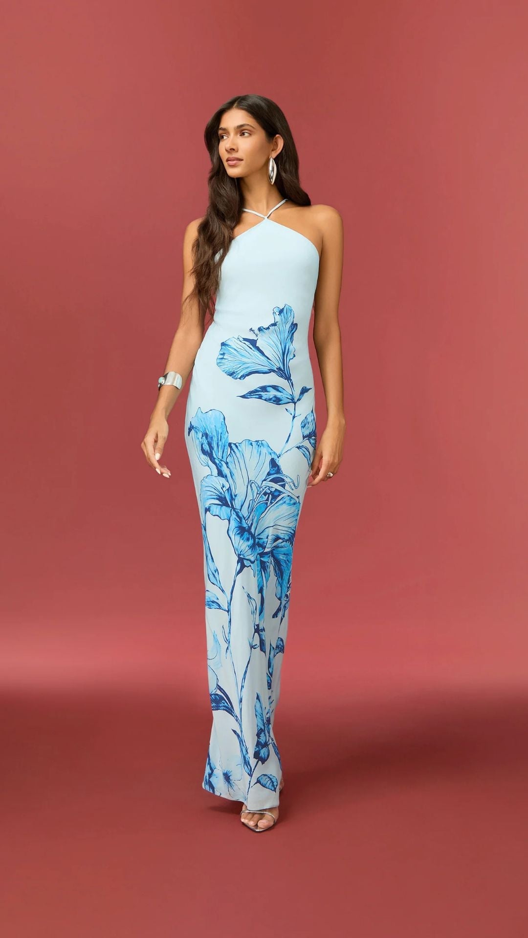 Milo Halter Maxi Dress Blue 2