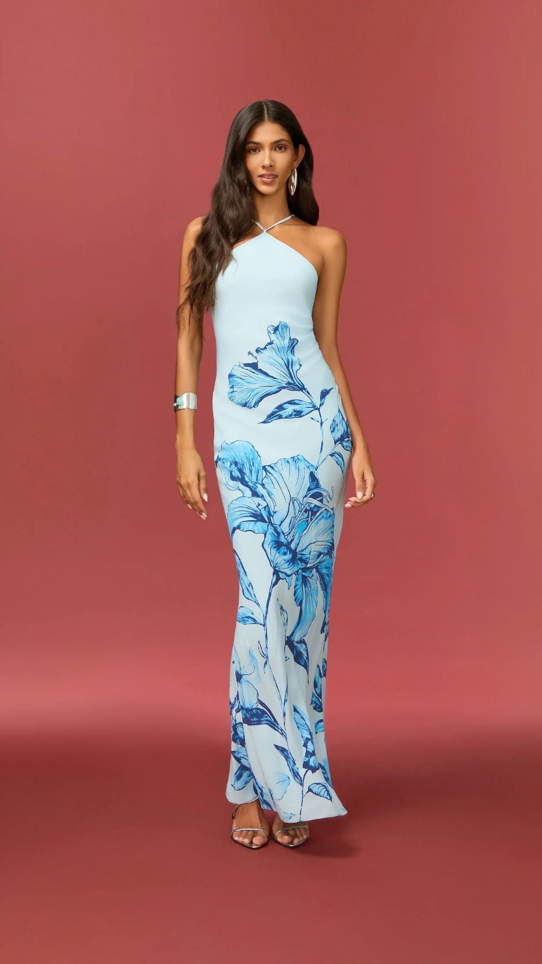 Milo Halter Maxi Dress Blue 1