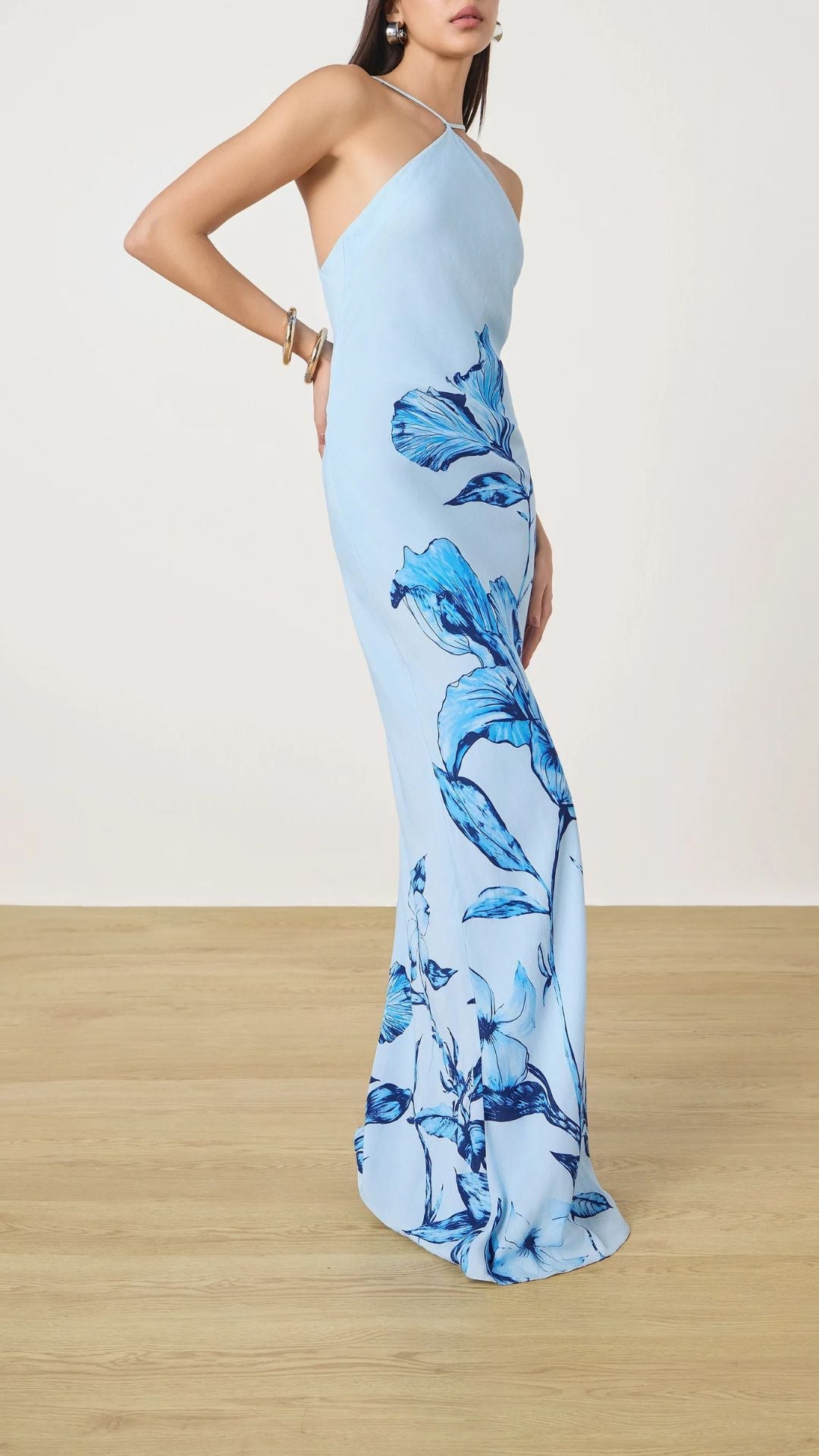 Milo Halter Maxi Dress Blue 6
