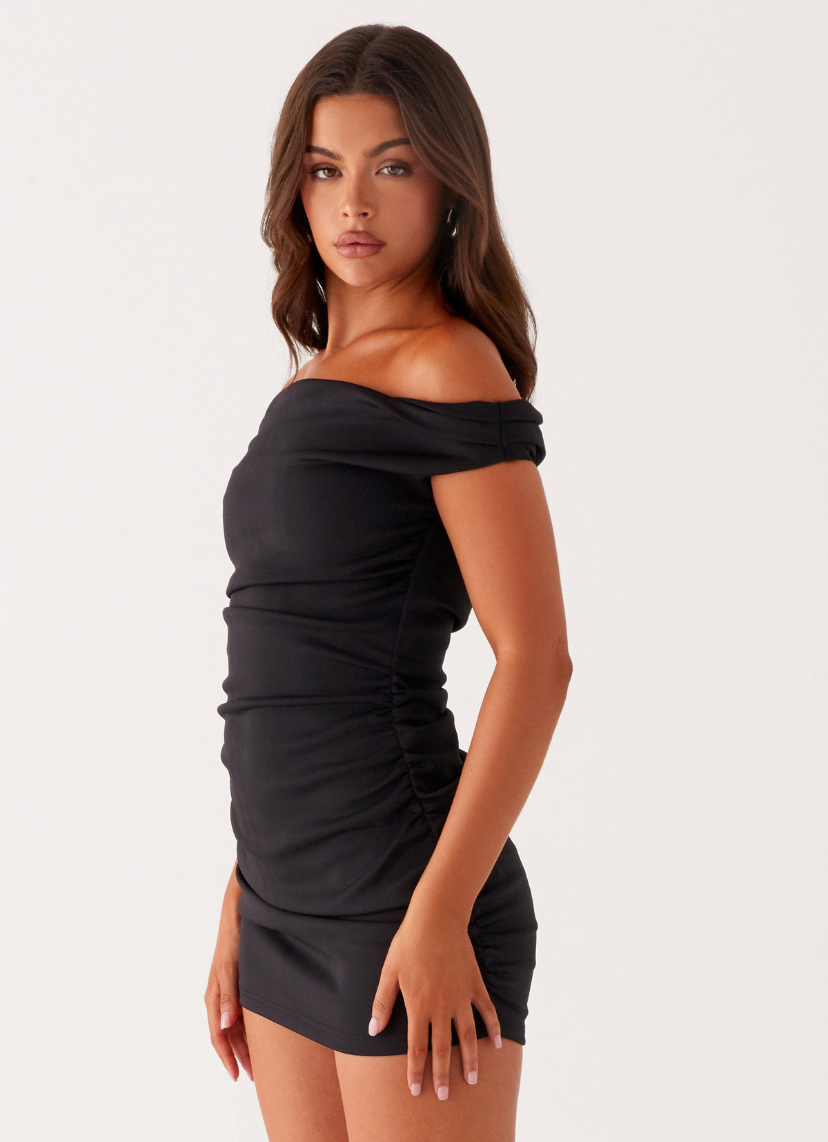 Morgan Off-Shoulder Mini Dress Black 3