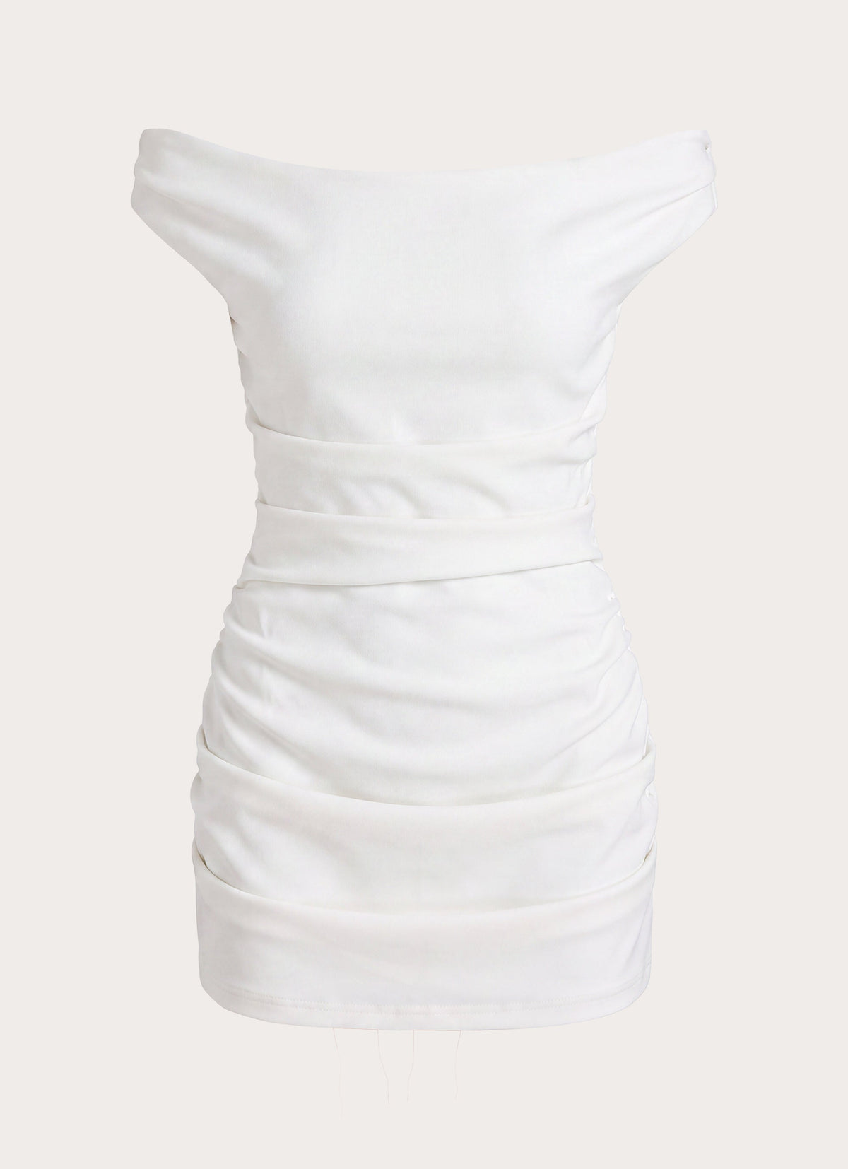 Morgan Off-Shoulder Mini Dress Ivory 6