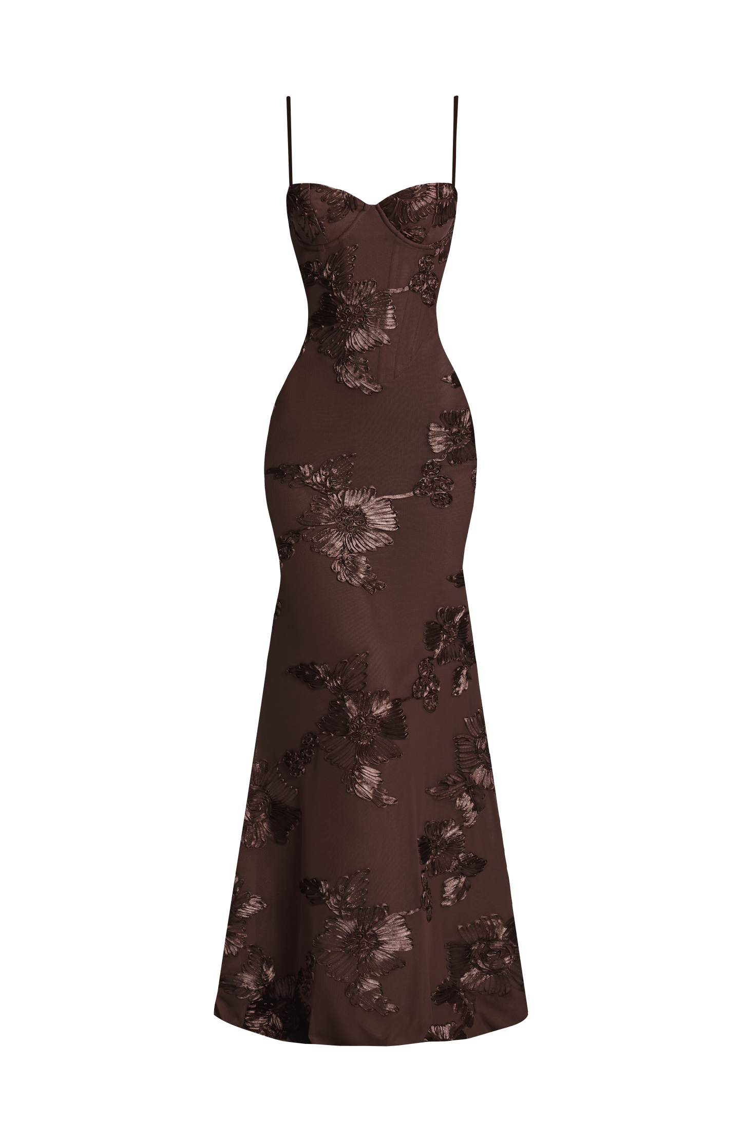 Nefertiti Plum Silk Maxi Dress Plum Brown 8