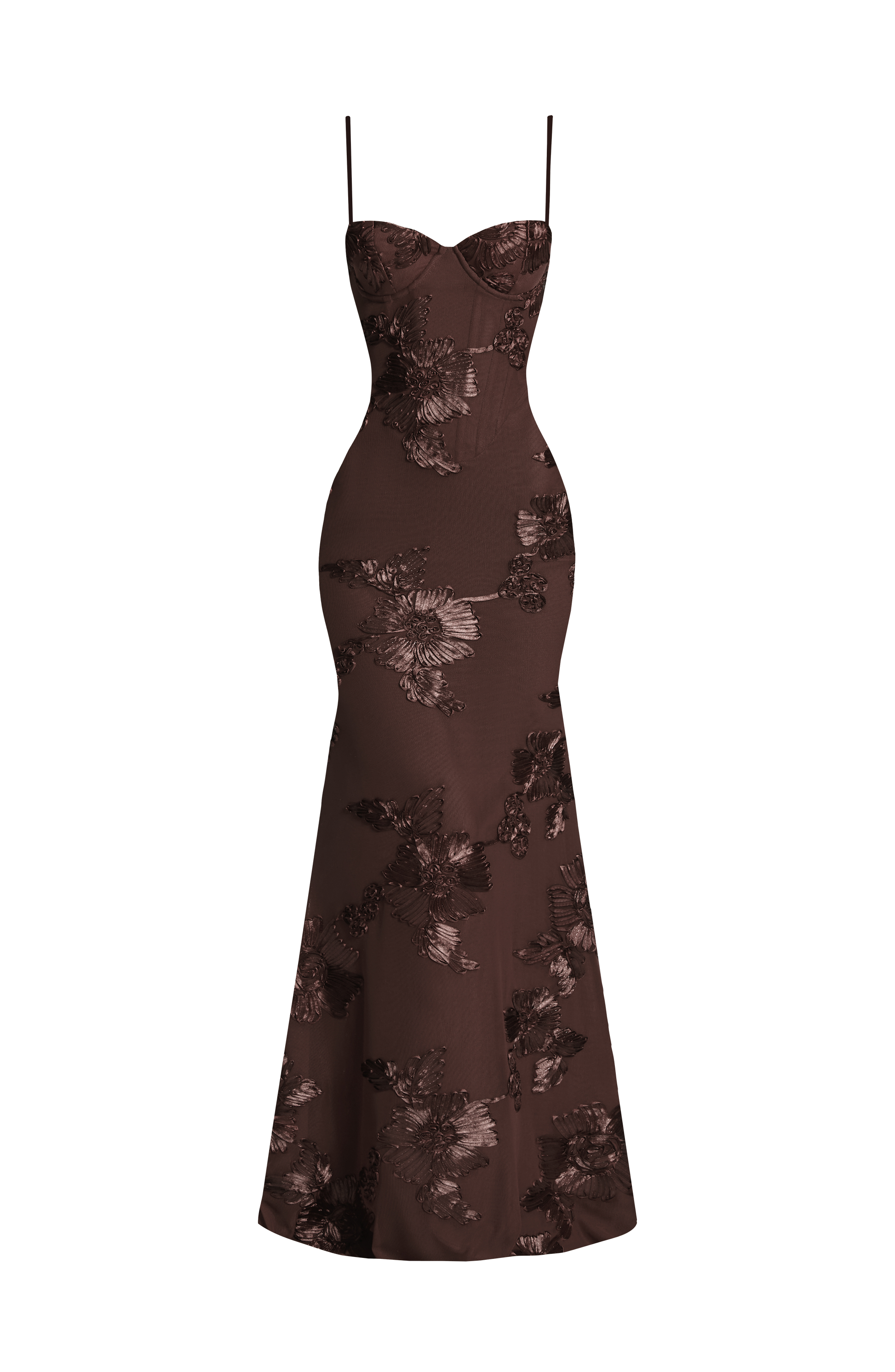 Nefertiti Plum Silk Maxi Dress Plum Brown 8