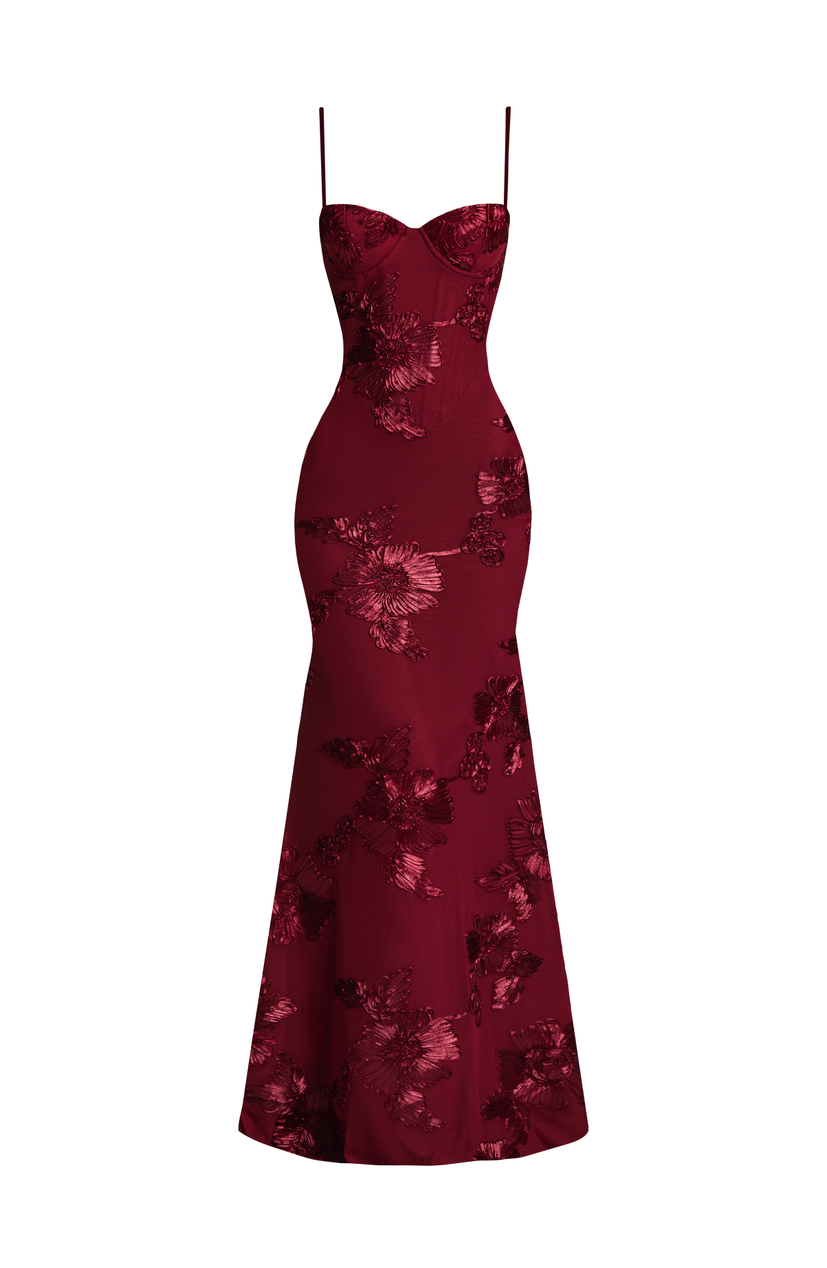Nefertiti Satin Maxi Dress Burgundy 7
