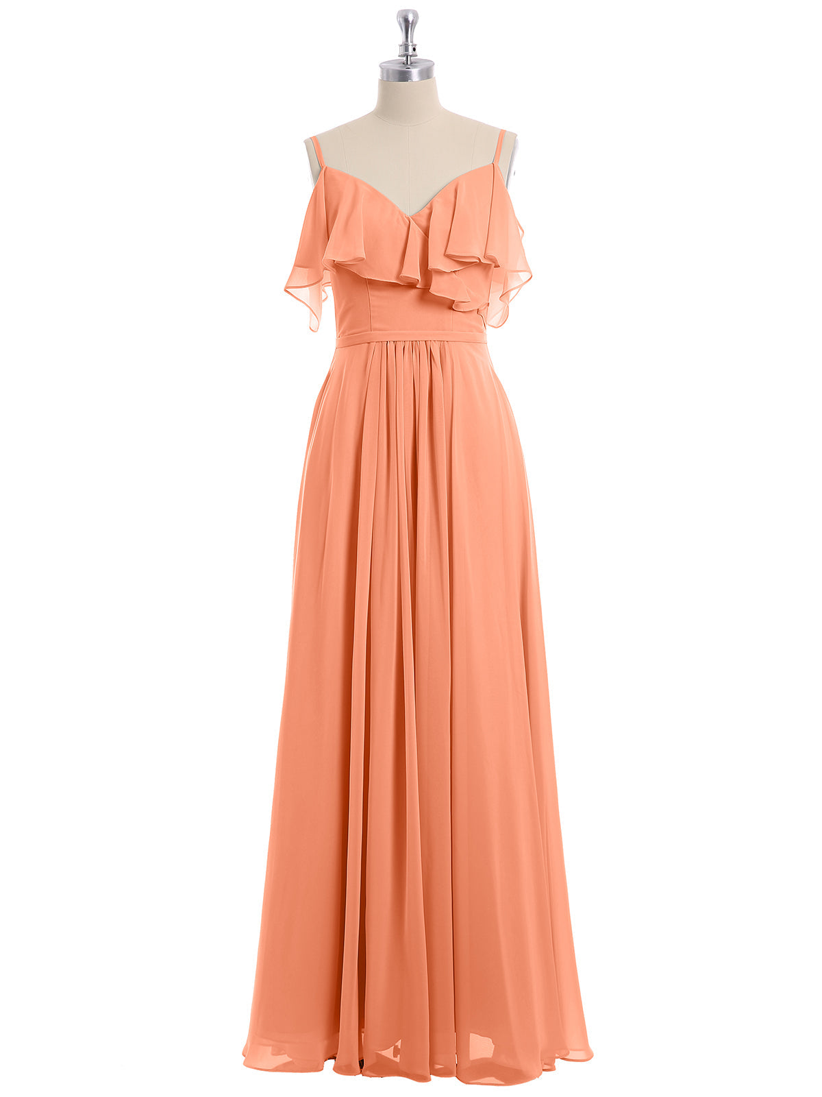 Margot Chiffon Off-Shoulder Dress Papaya 4