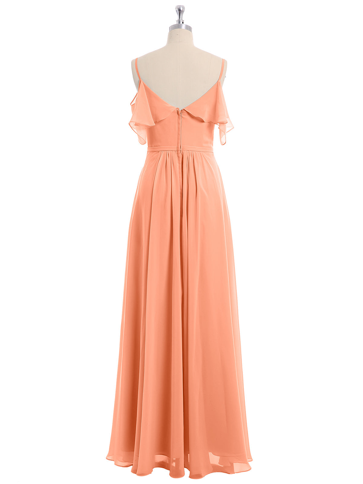 Margot Chiffon Off-Shoulder Dress Papaya 5