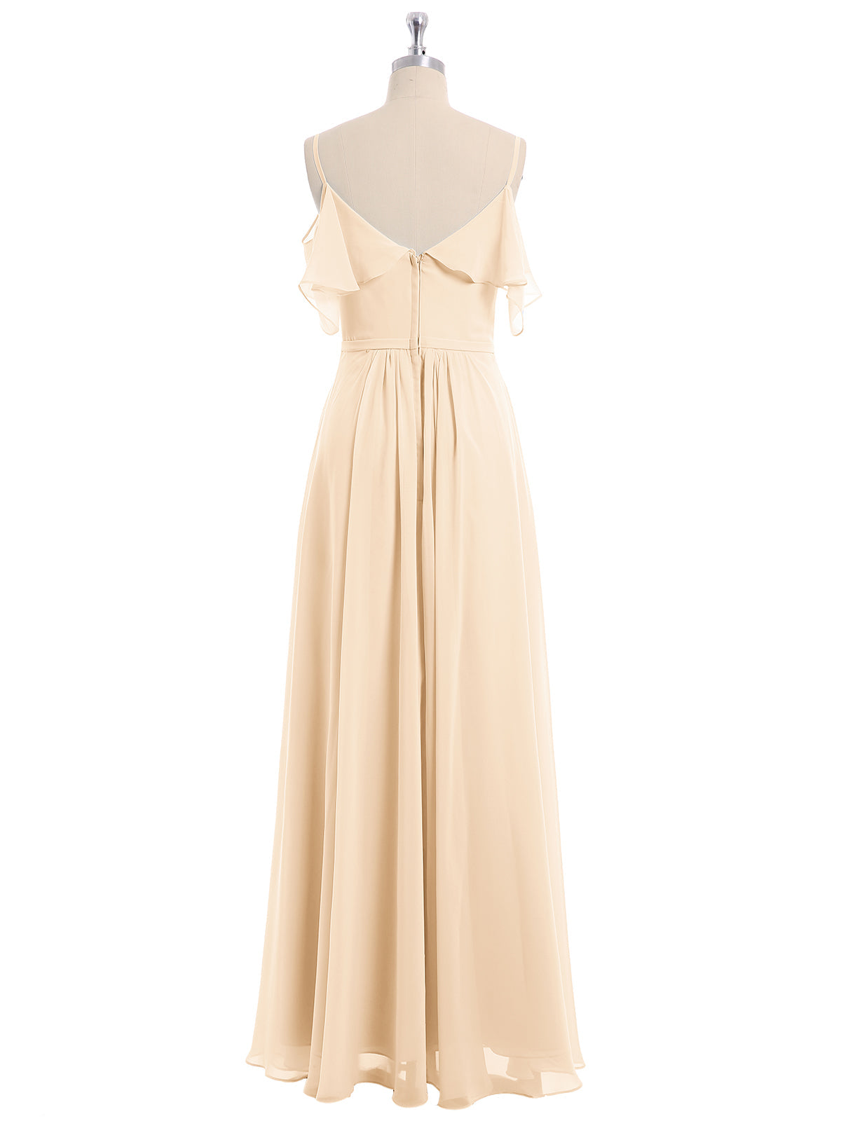 Margot Chiffon Off-Shoulder Dress Peach 5