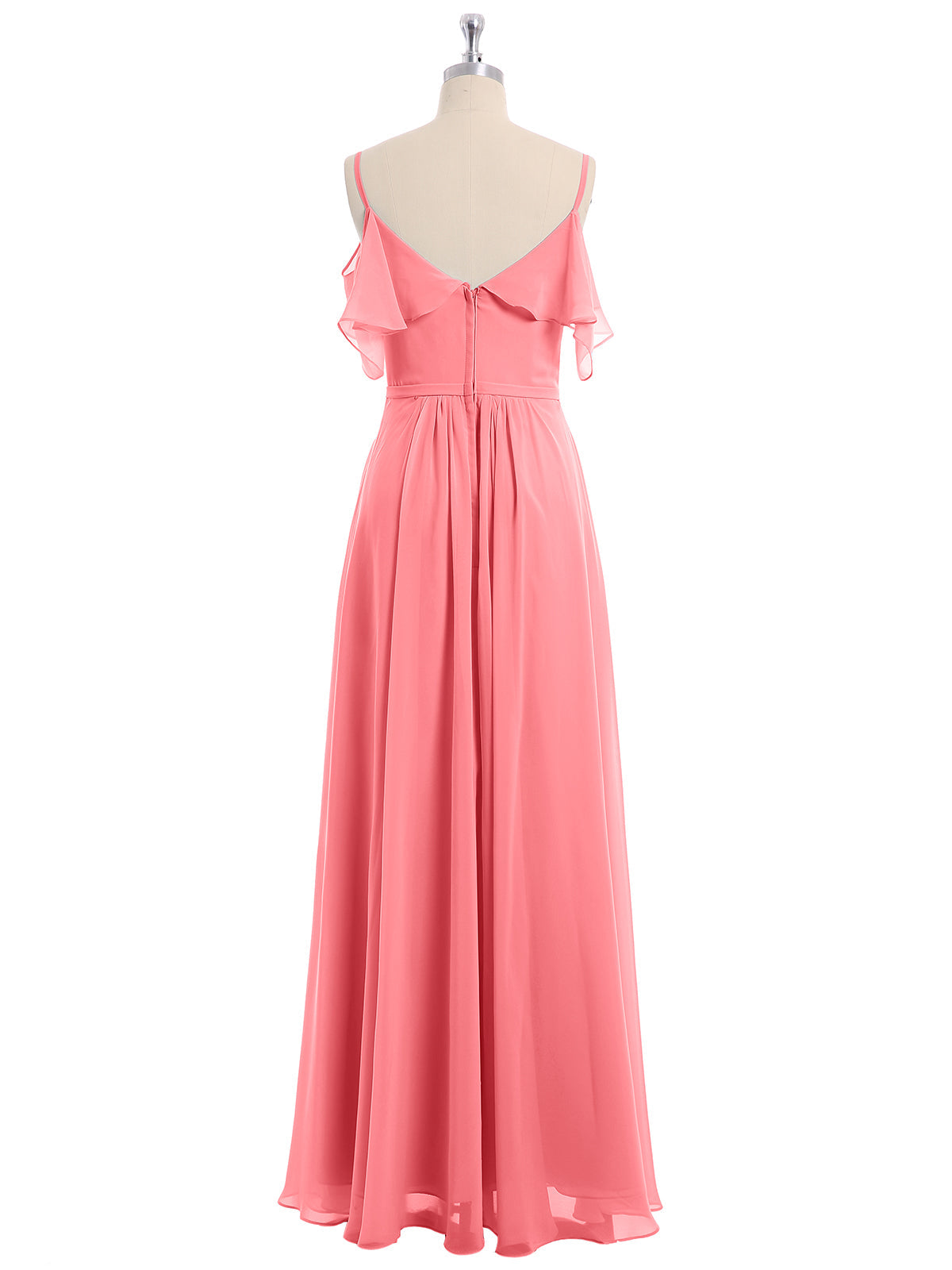 Margot Chiffon Off-Shoulder Dress Watermelon 5