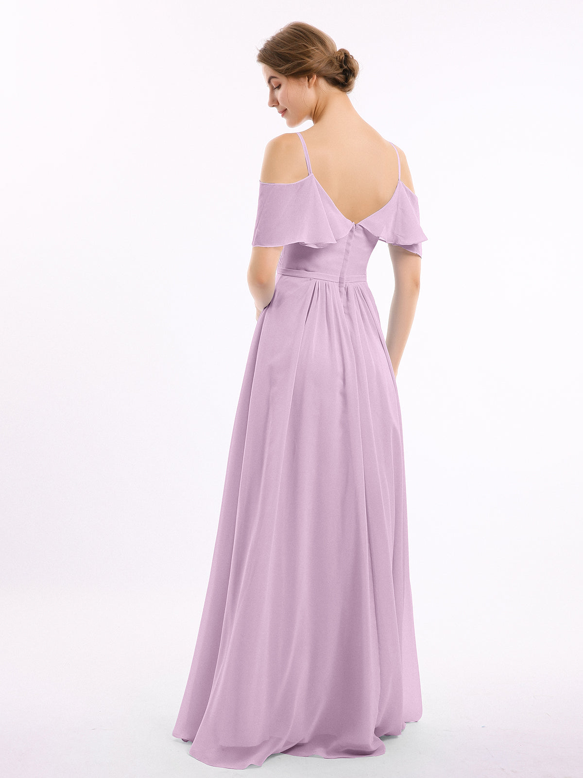 Margot Chiffon Off-Shoulder Dress Wisteria 2