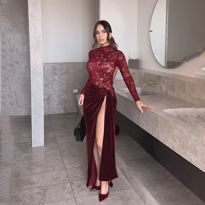 Isabelle Satin Maxi Dress Multi 12