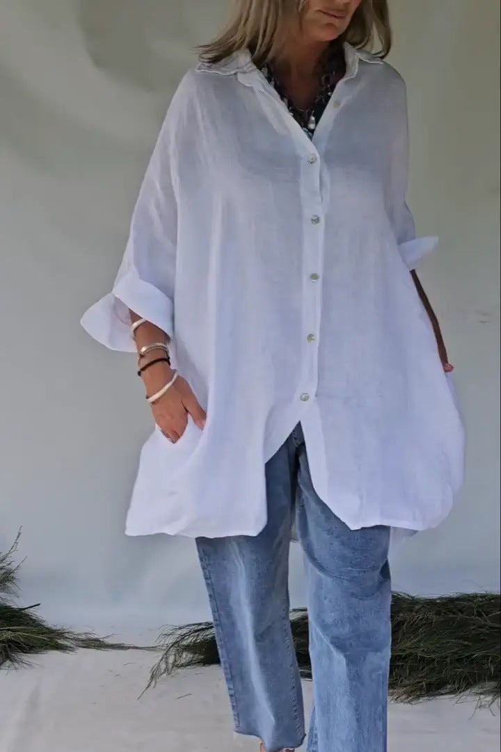 Rose Button-Front Shirt Dress Rose 5