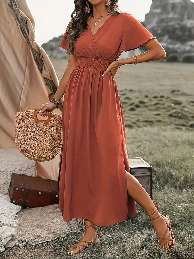 Margot Satin Choker Midi Dress Multi 4