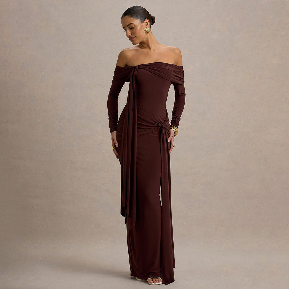 Matilde Off-Shoulder Draped Midi Dress Multi 2
