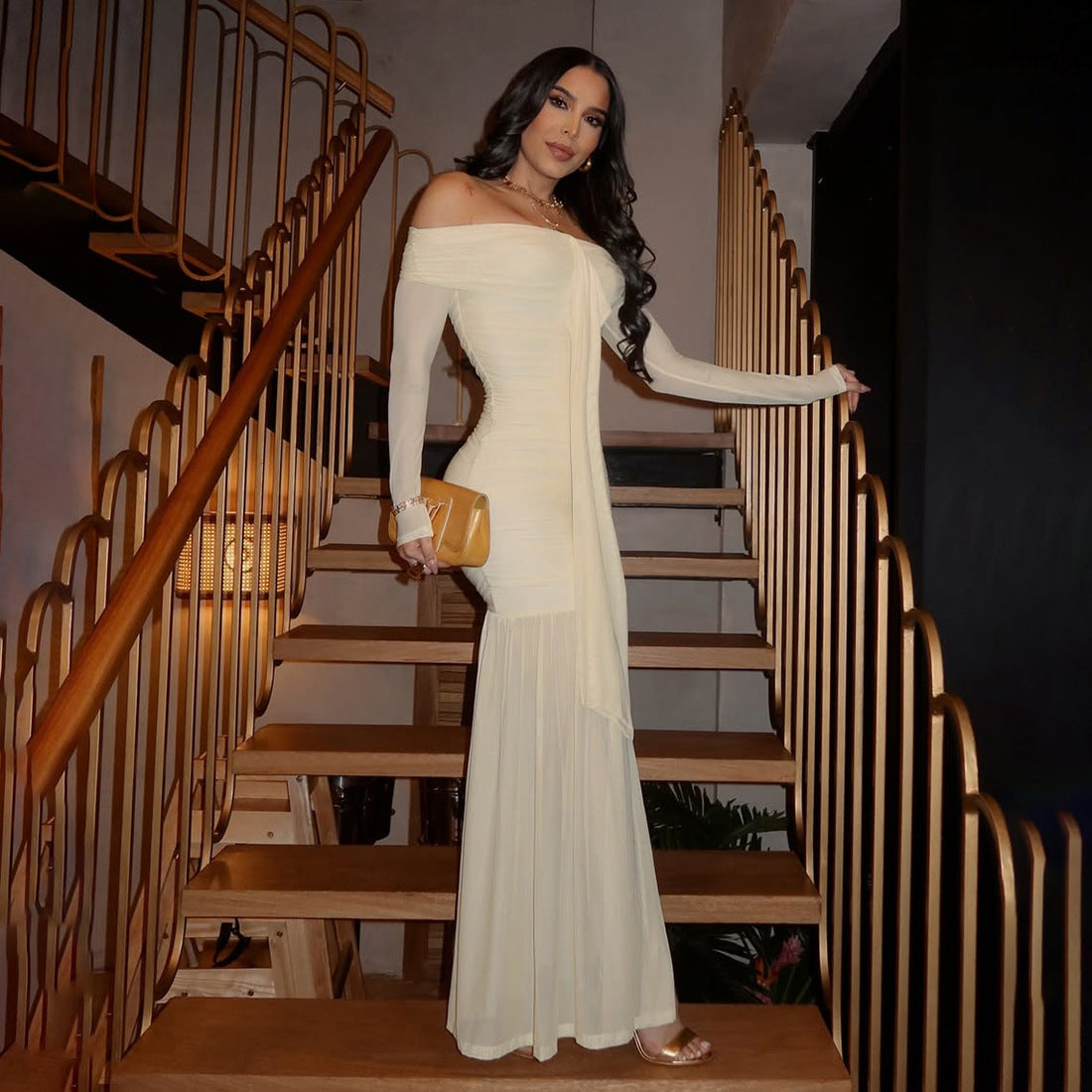 Isabelle Off-Shoulder Maxi Dress Multi 3