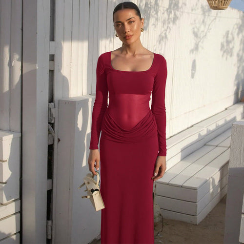 Aurelia Ruched Maxi Dress Multi 1
