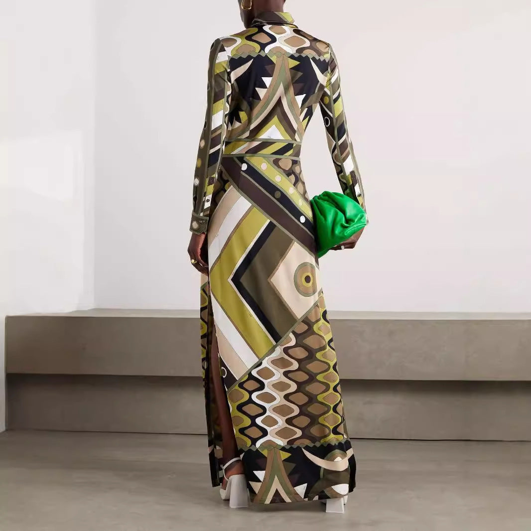 Rosalind Geometric Maxi Dress Multi 2