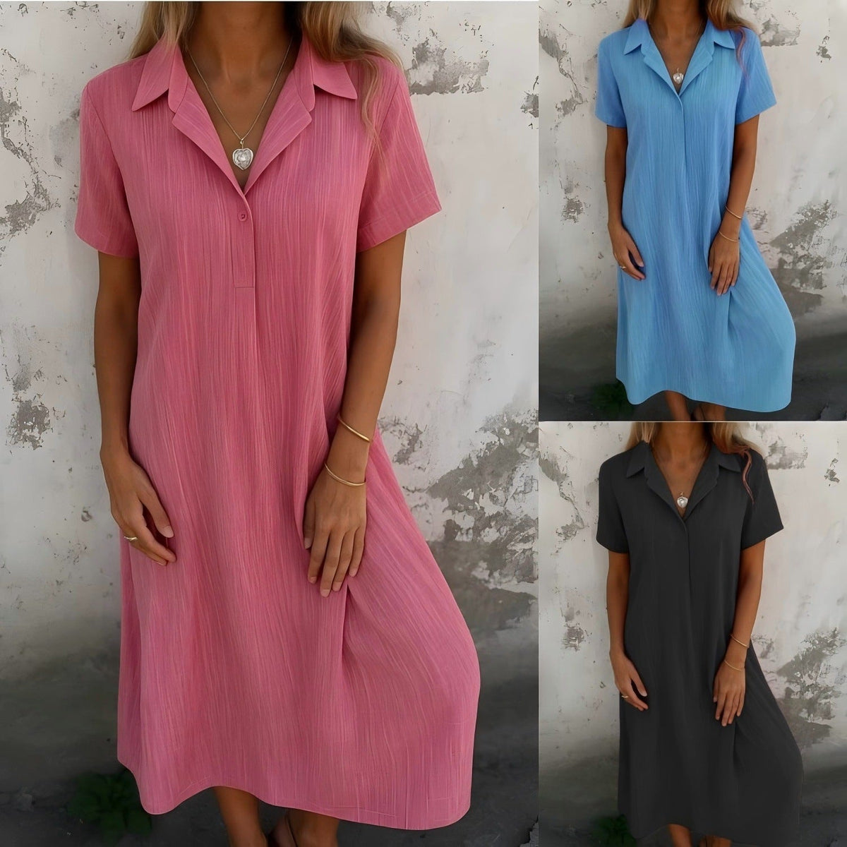 Rosalie Satin Shirt Dress Multi 8
