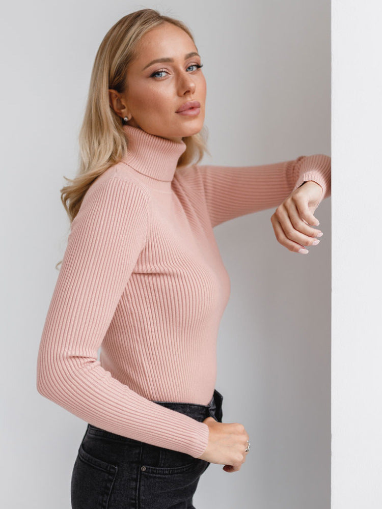 Eleanor Turtleneck Sweater Pink 11