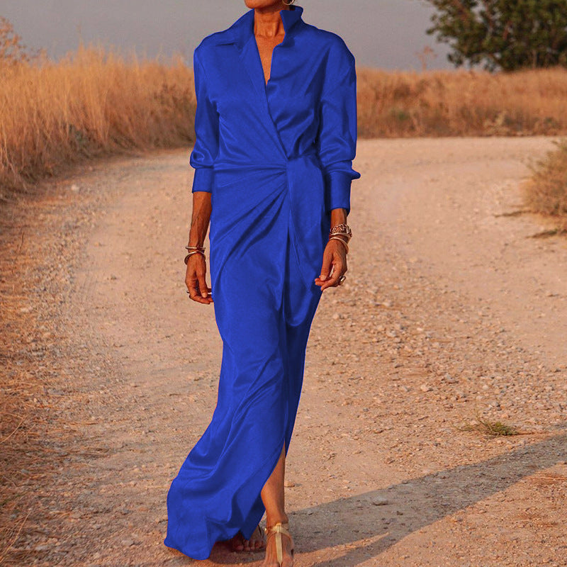 Margot Asymmetrical Wrap Maxi Dress Multi 28